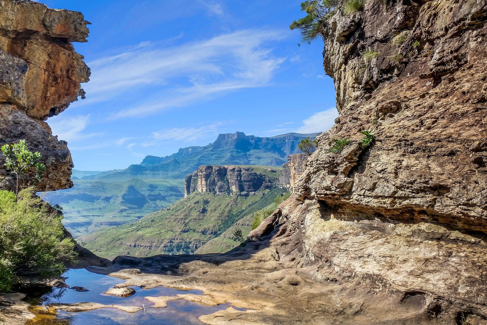 Uitzicht Drakensbergen Zuid-Afrika