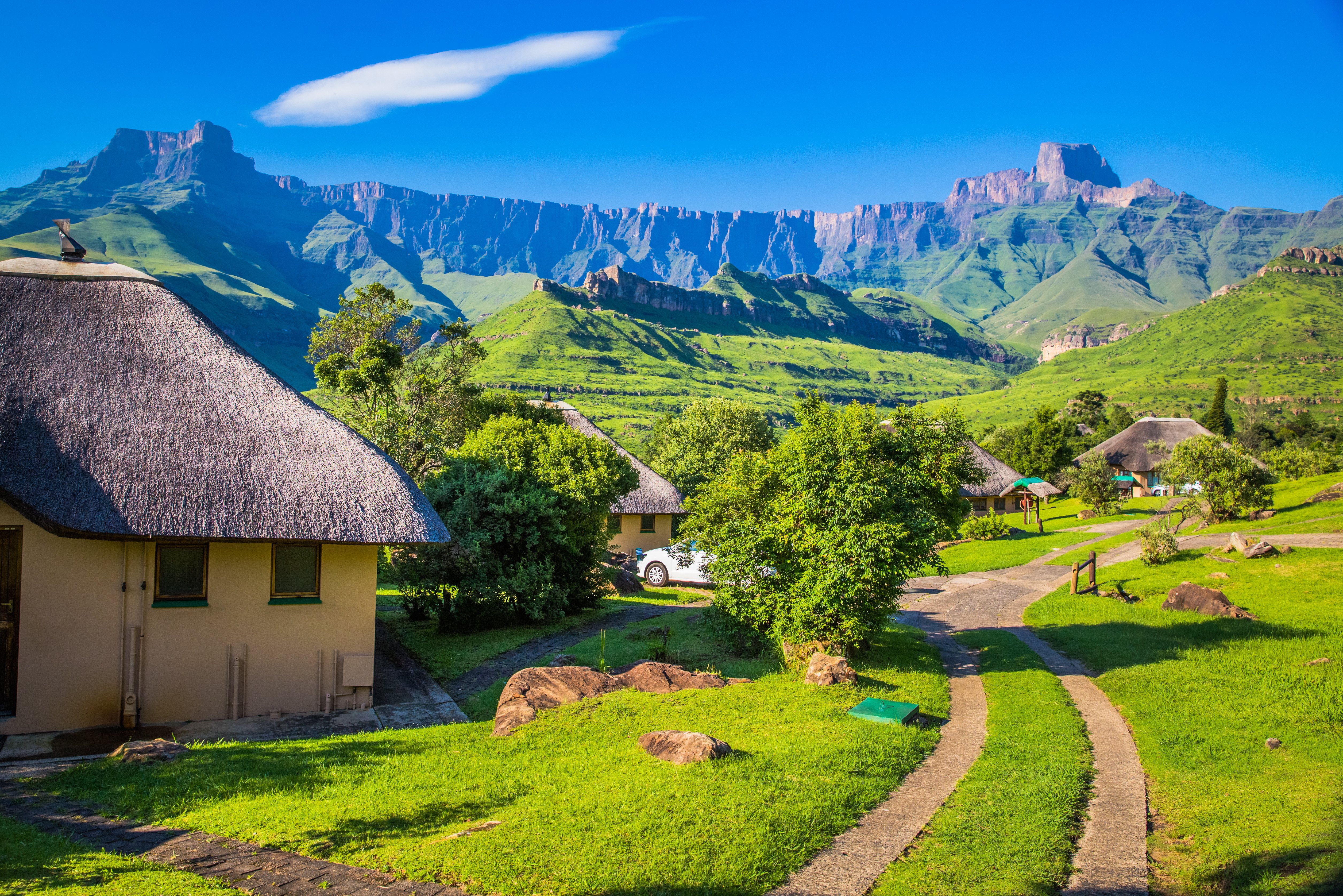 Lodge in de Drakensbergen Zuid-Afrika