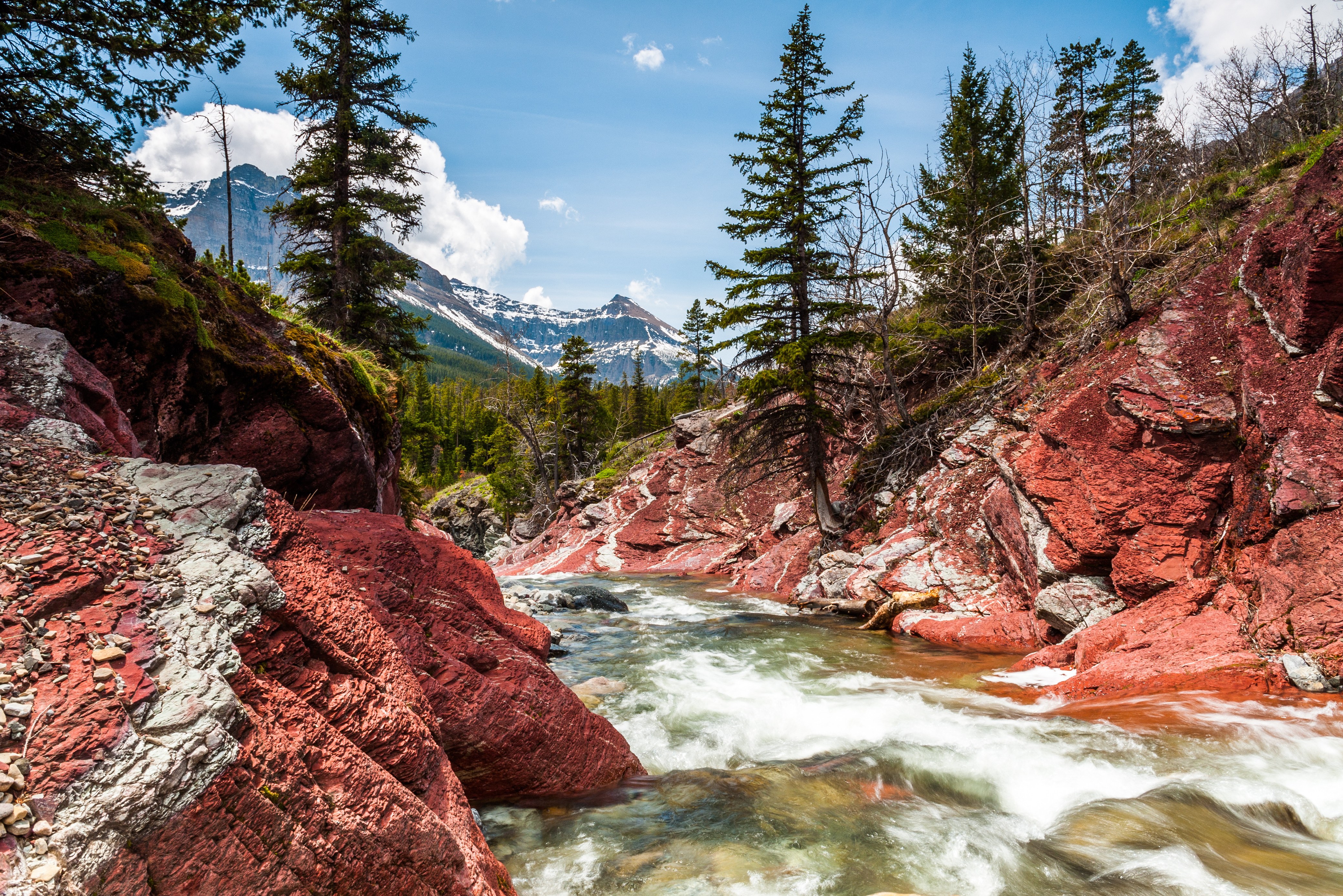 Red Rock Creek in Waterton National Park Canada