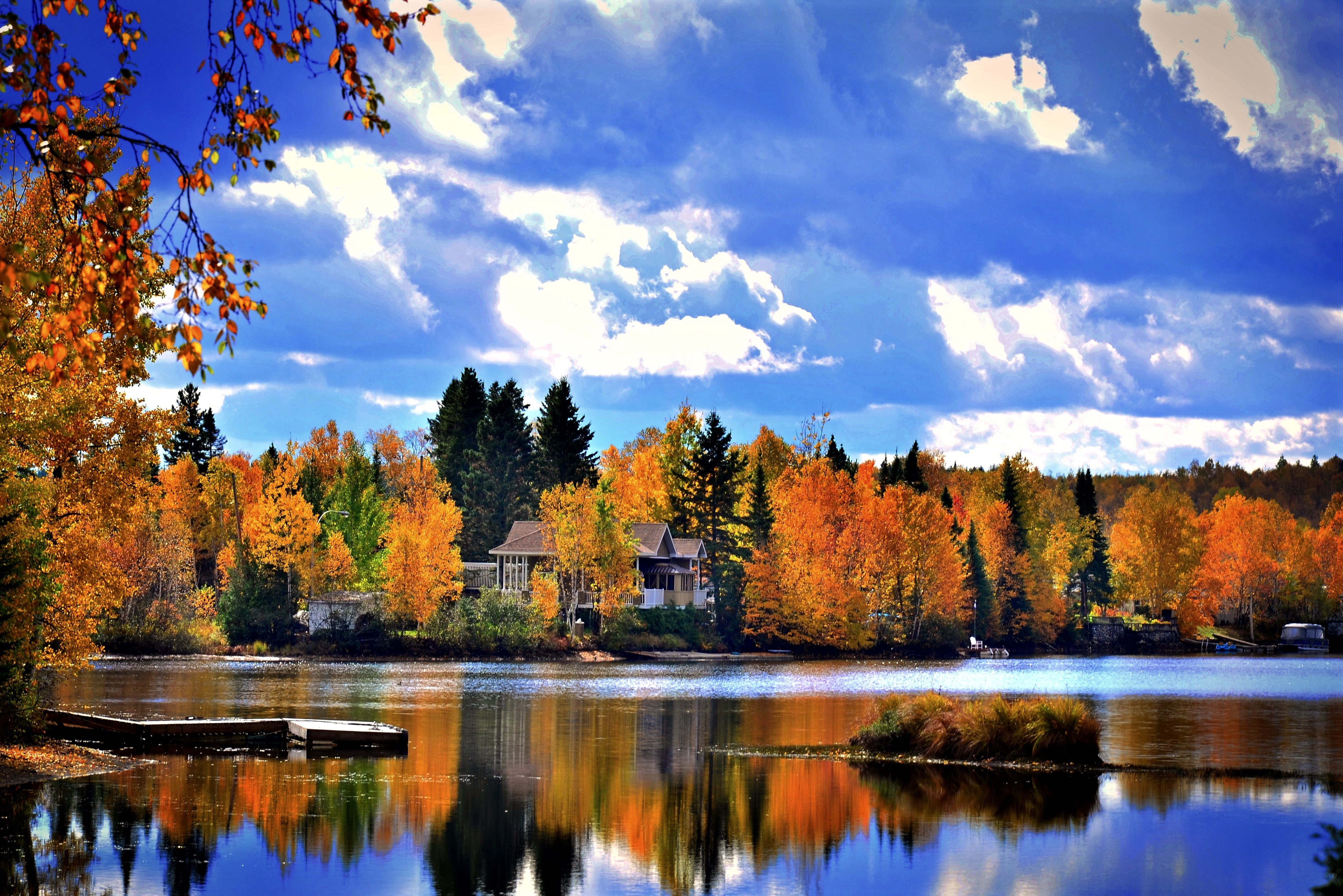 Indian summer herfstkleuren in Québec provincie