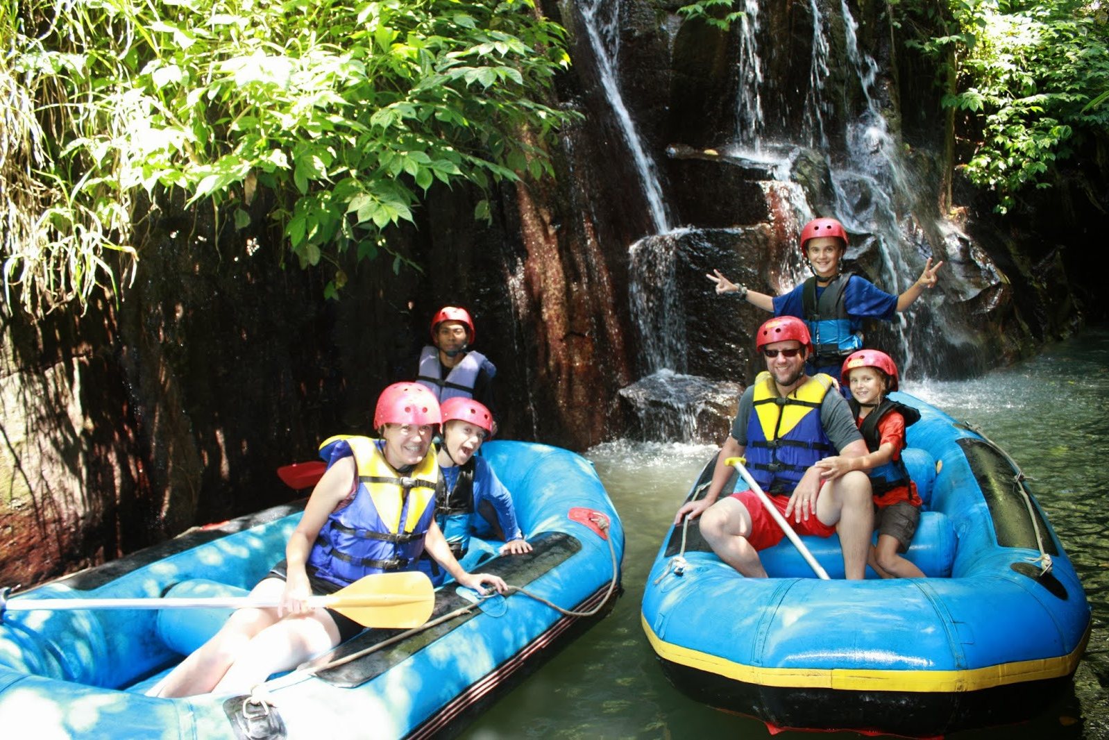 Raften op de Ayung Rivier bij Ubud op Bali