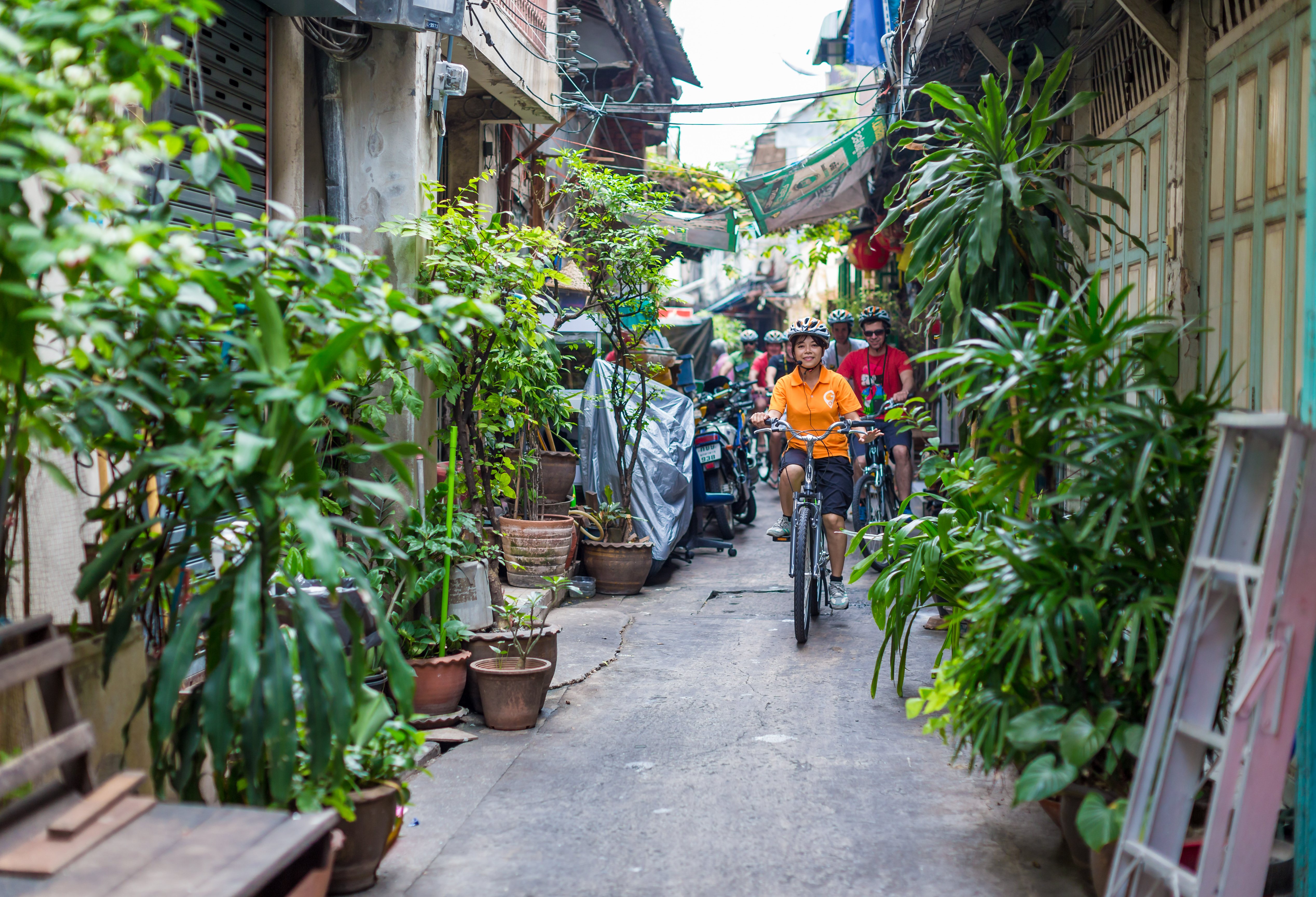 Fietsen in Bangkok, Thailand