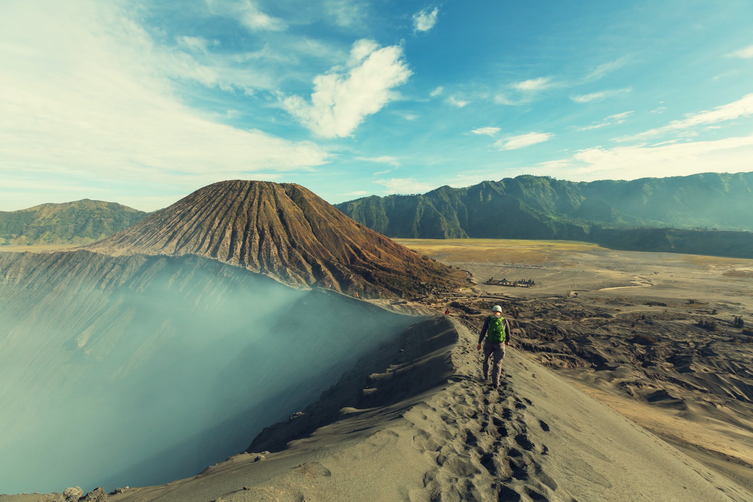 Trekking naar de krater van de Bromo vulkaan op Java