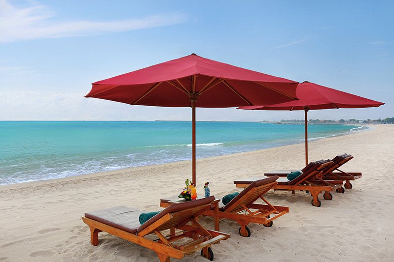 Strand van Jimbaran Beach op Bali