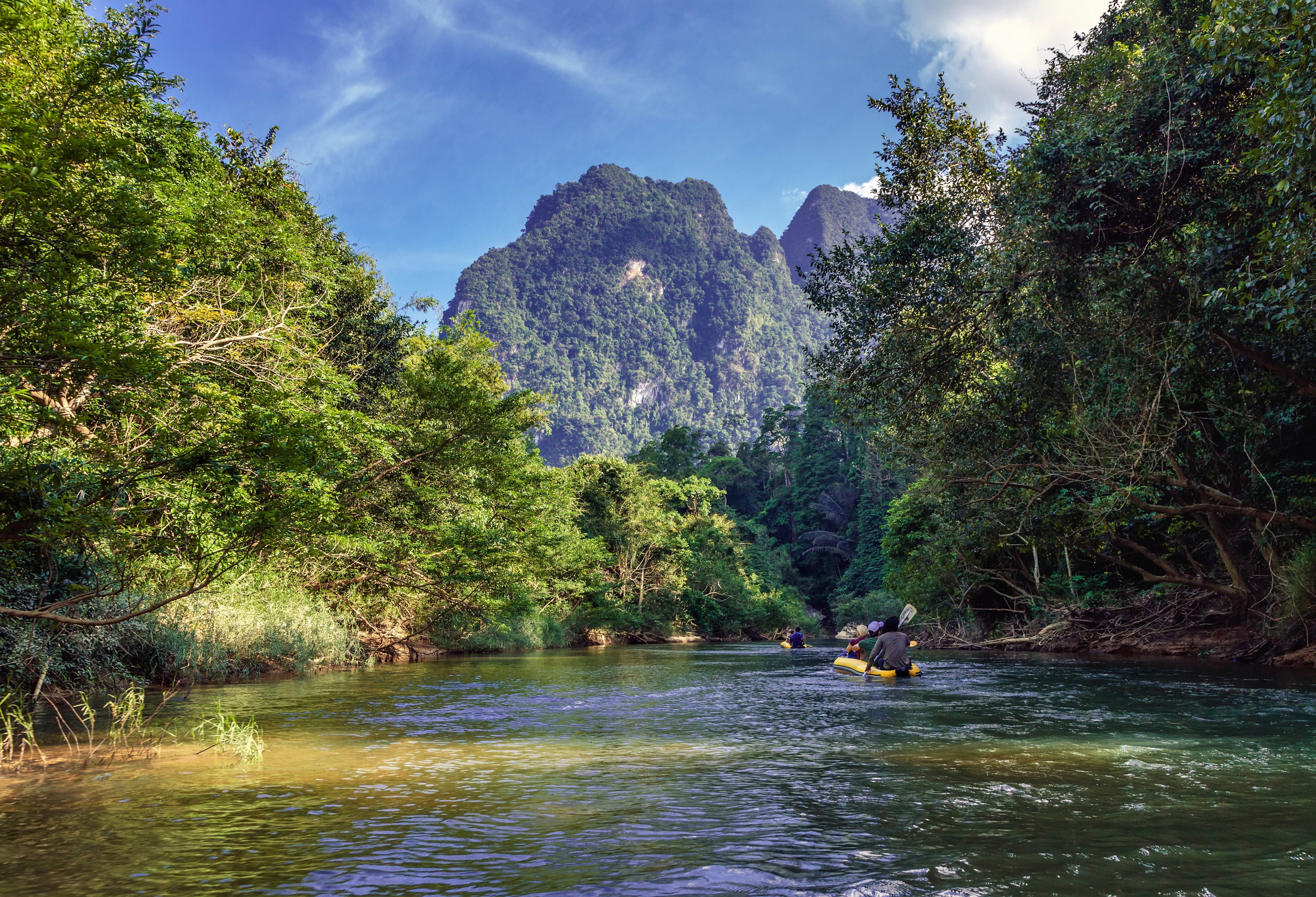 Kanoen in het Khao Sok National Park, Thailand