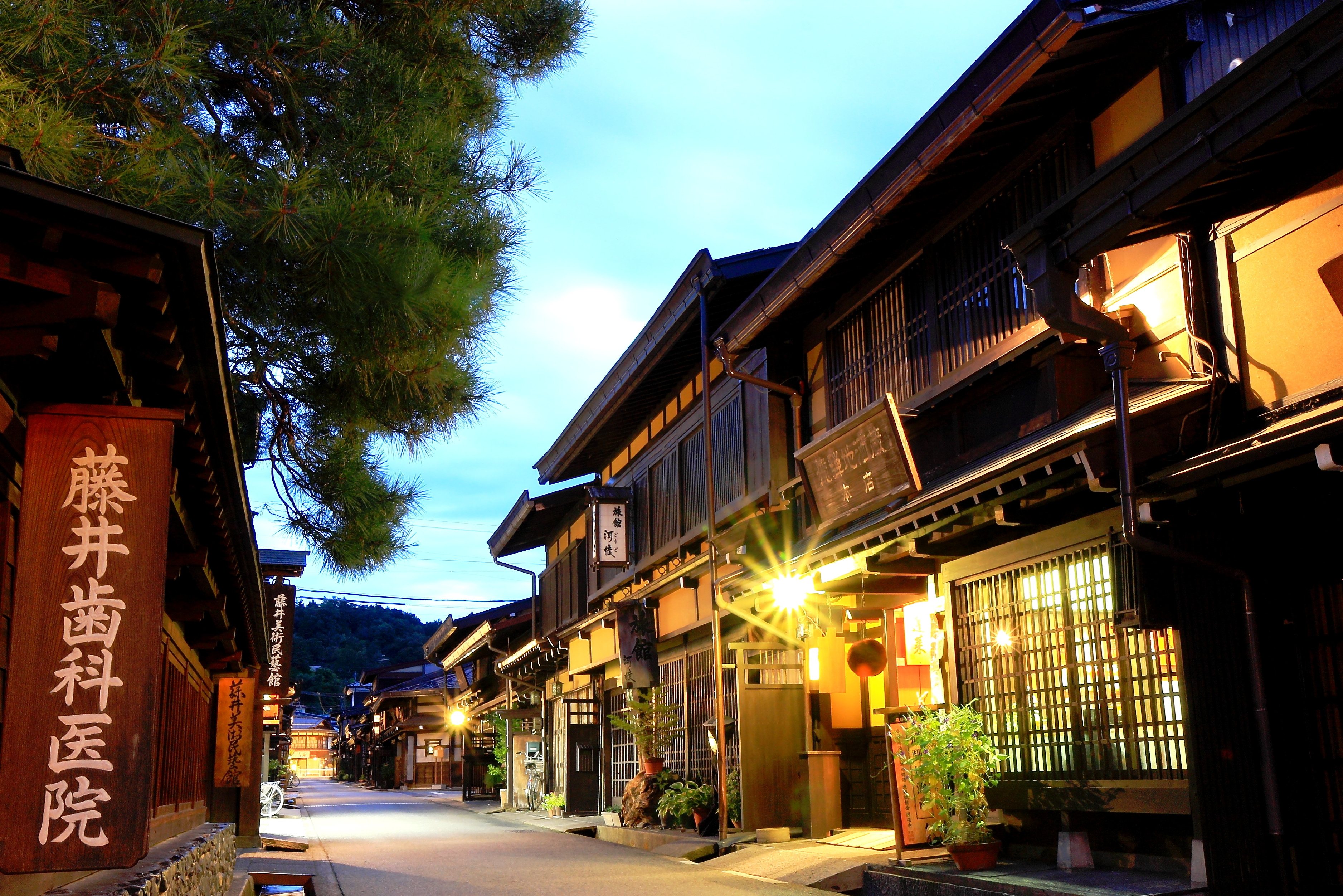 Takayama in de avond in Japan