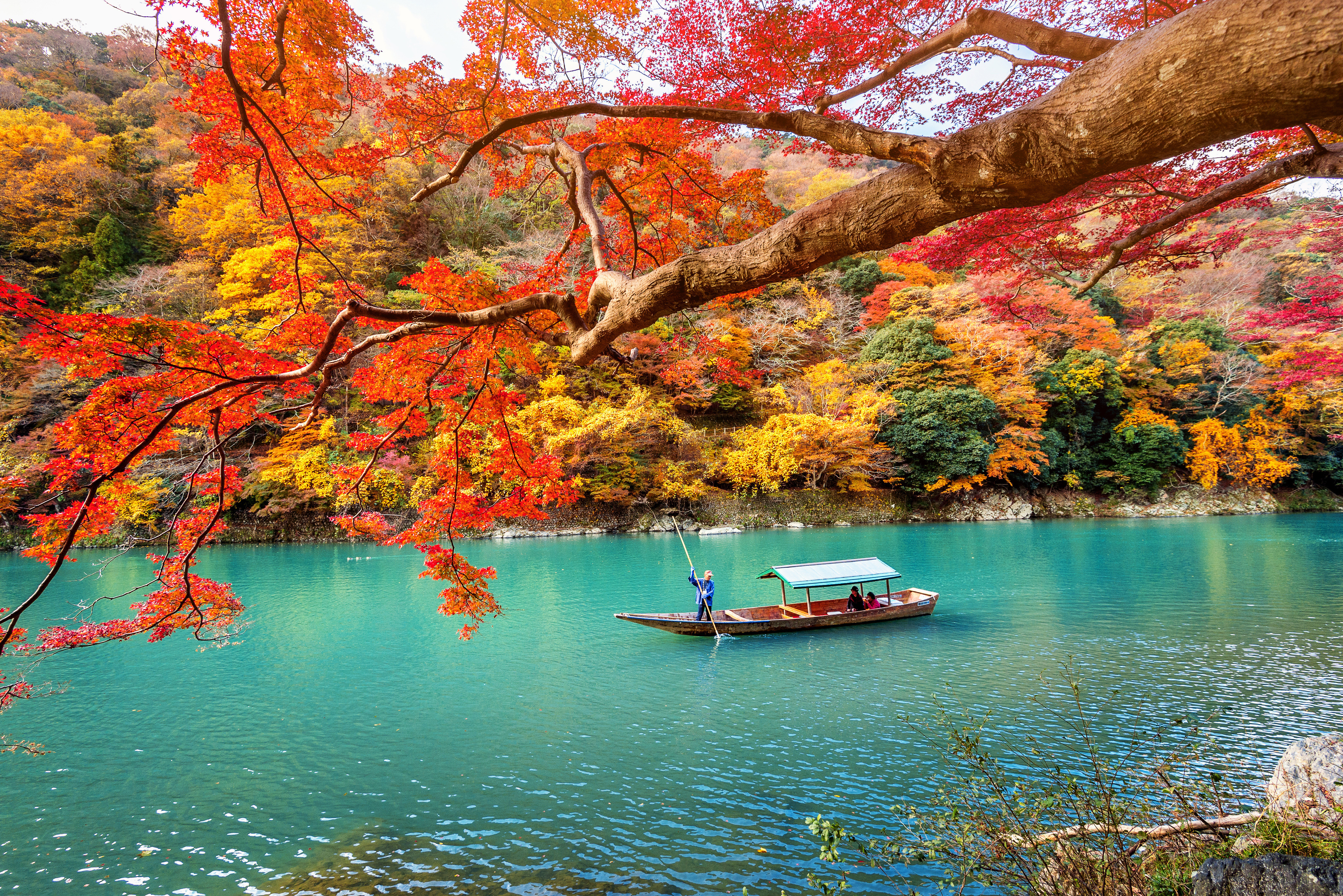 Arashiyama in de herfst in Kyoto