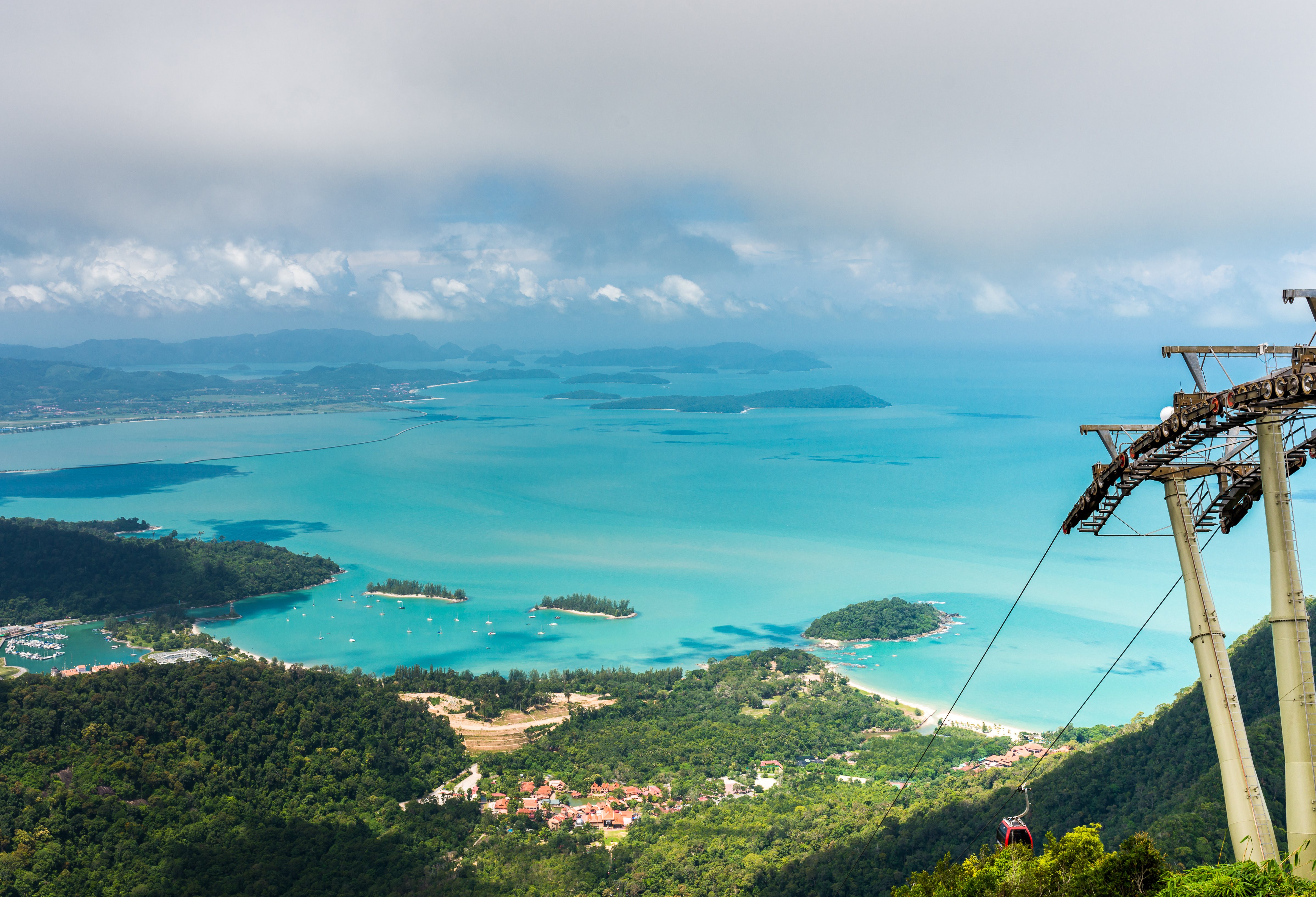 Uitzicht vanaf Langkawi kabelbaan