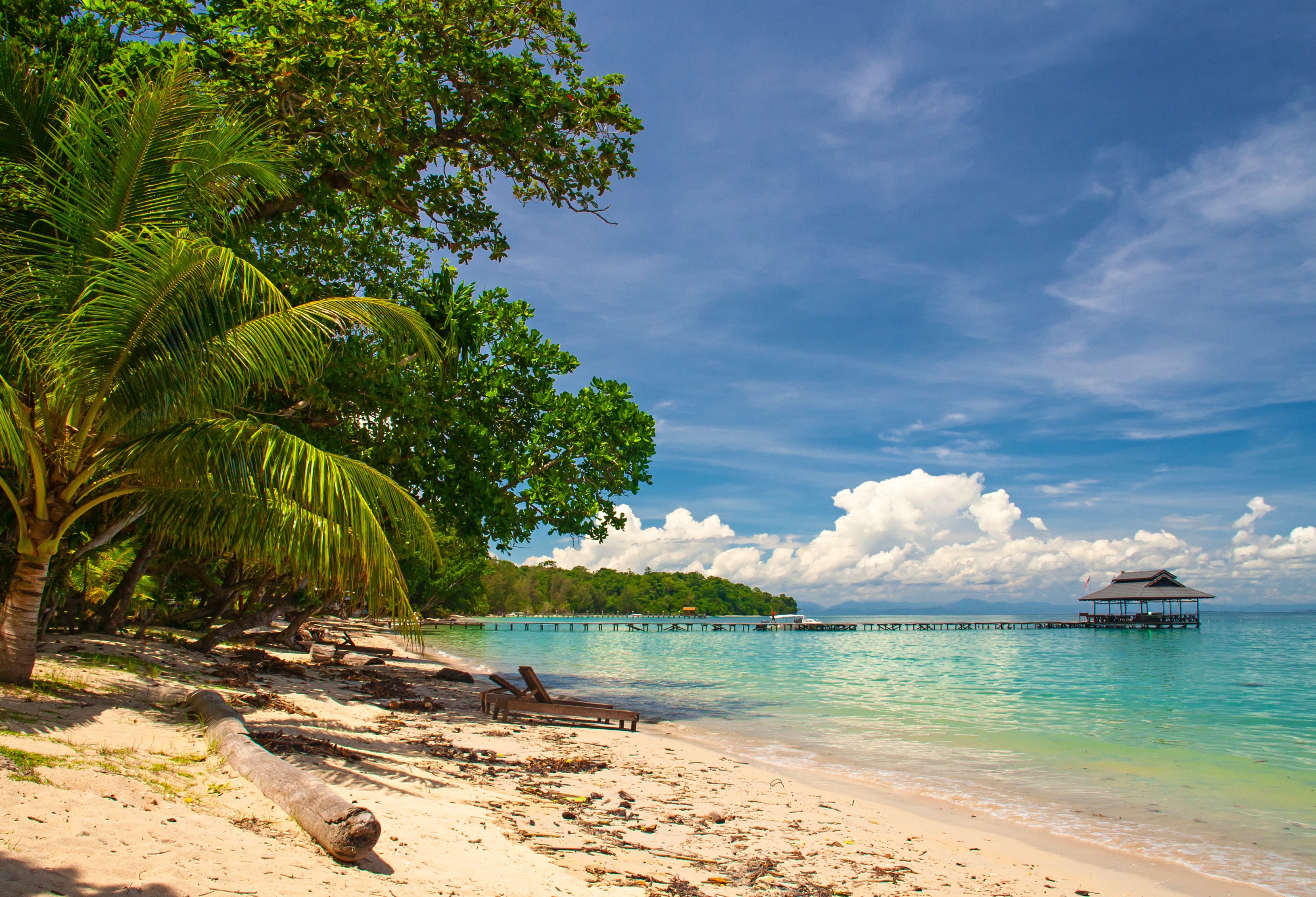 Strand van Pulau Tiga Sabah Borneo