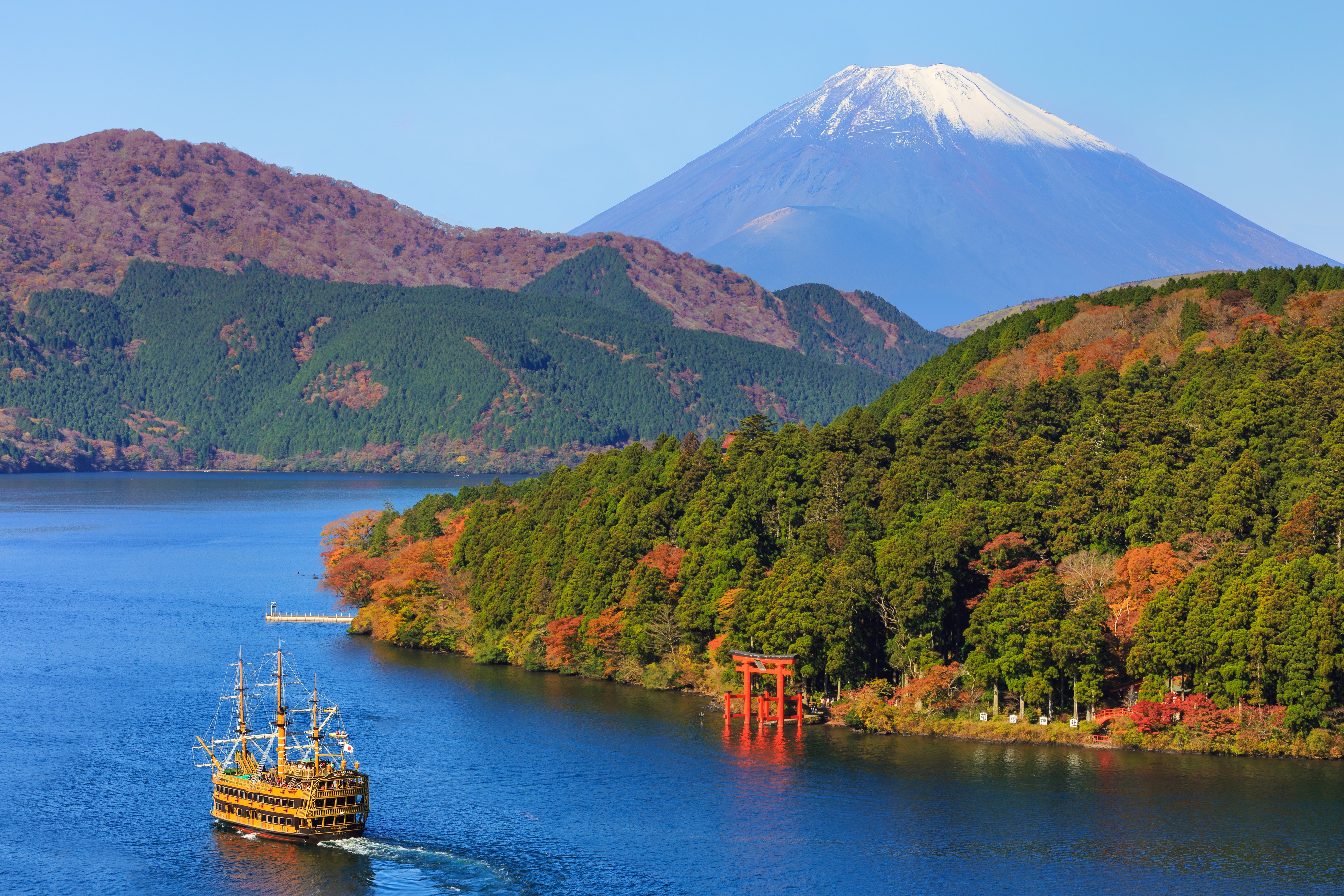 Hakone met zicht op Mount Fuji en Lake Ashi