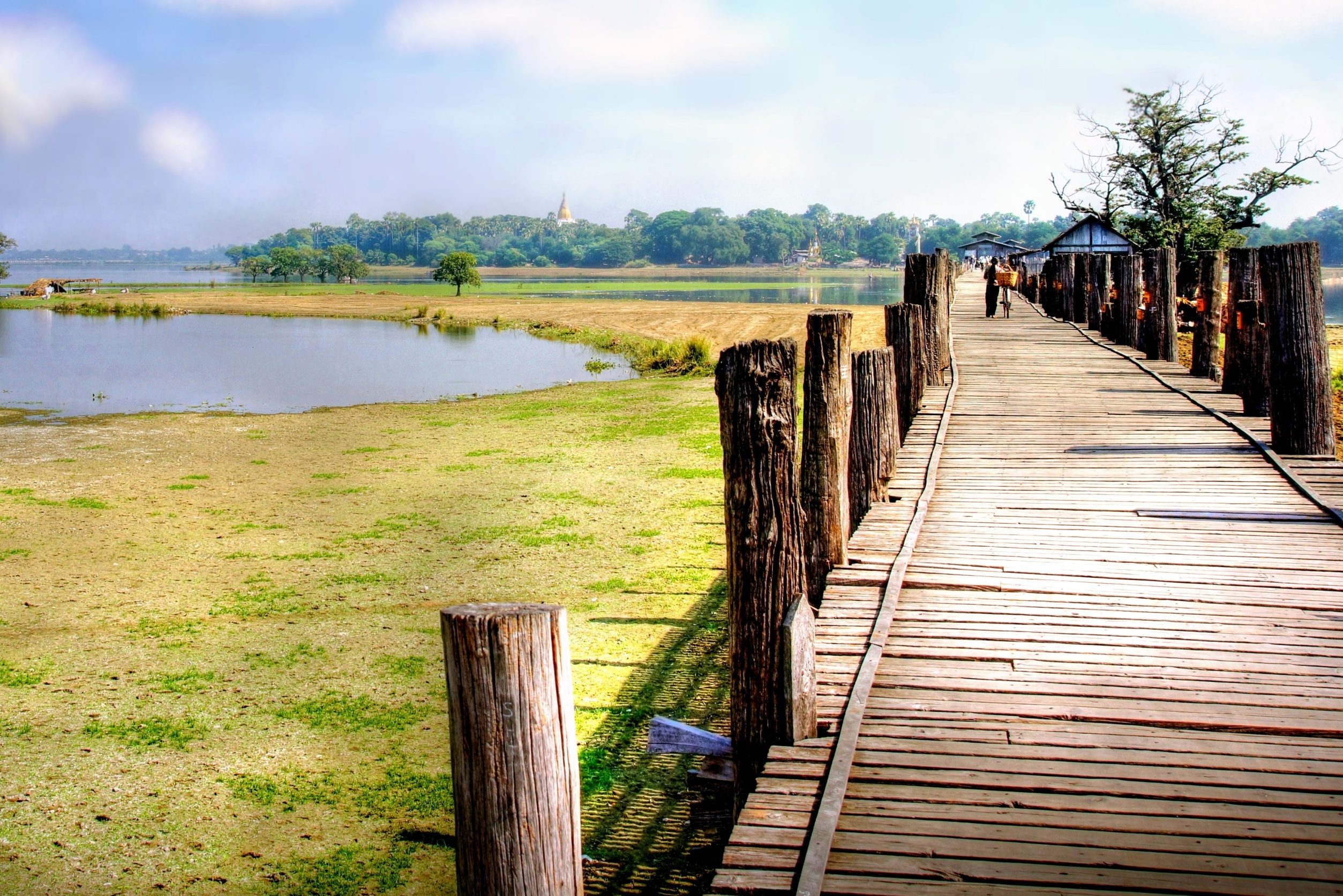 U Bein brug Amarapura Mandalay Myanmar