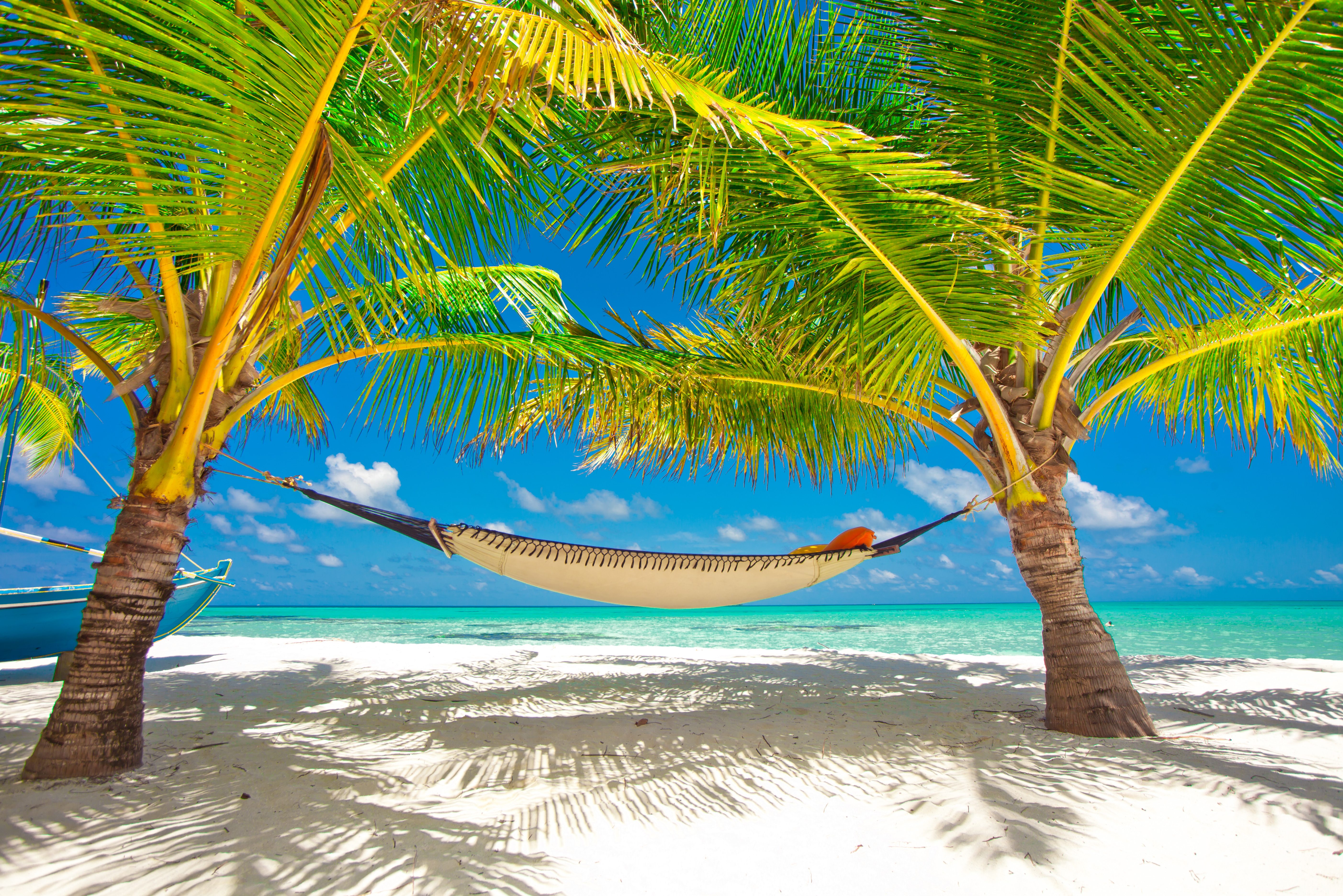 Relaxen in een hangmat op de Malediven