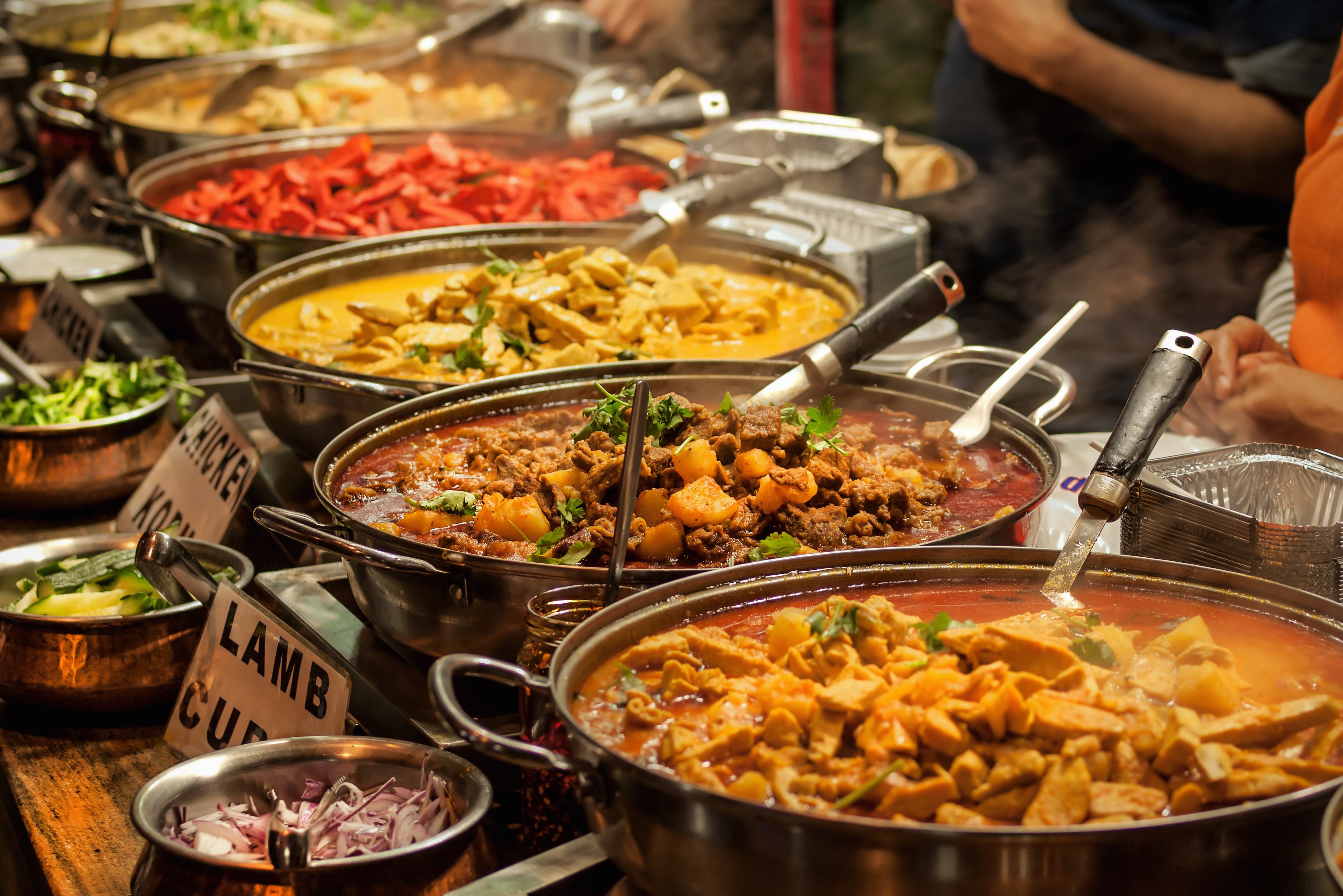 Curry gerechten in Sri Lanka