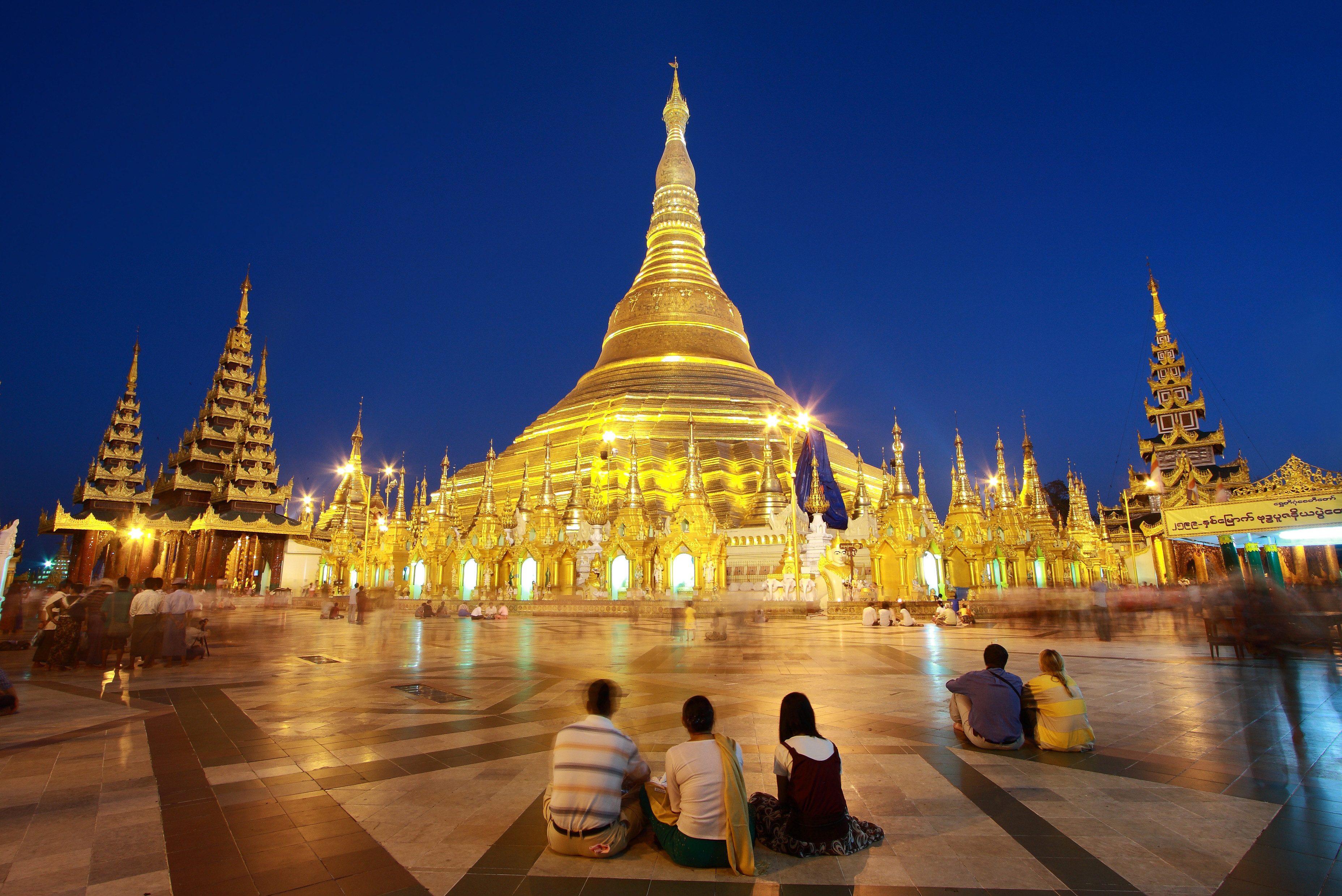 Shwedagon Pagode Yangon Myanmar Birma