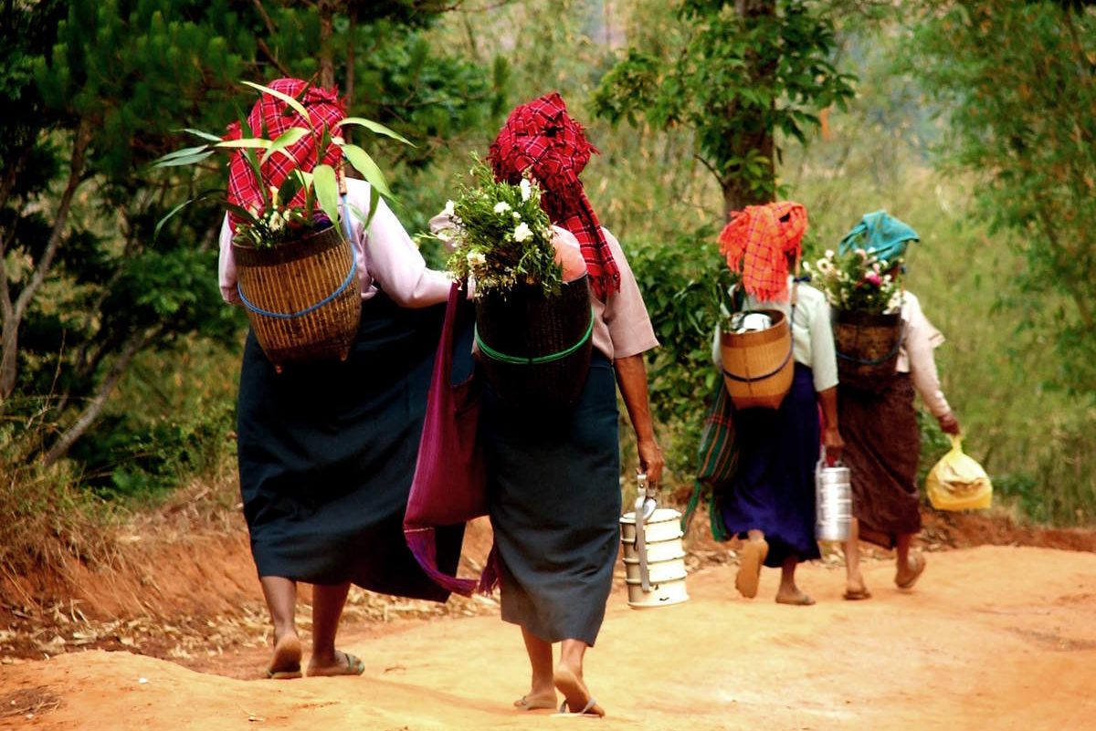 Bergvolken in de Shan staat Myanmar