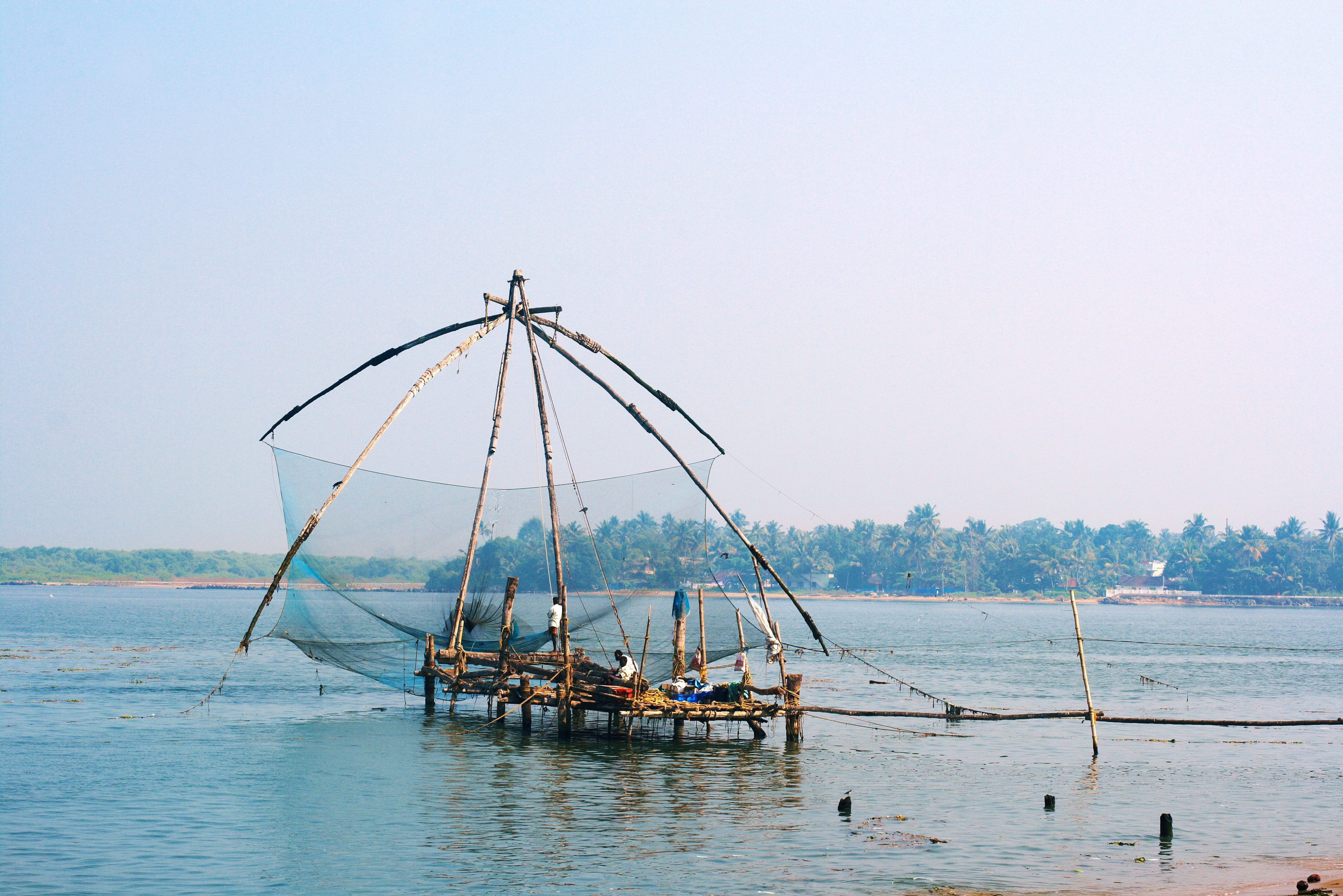 Beroemde vissersnetten van Cochin in India