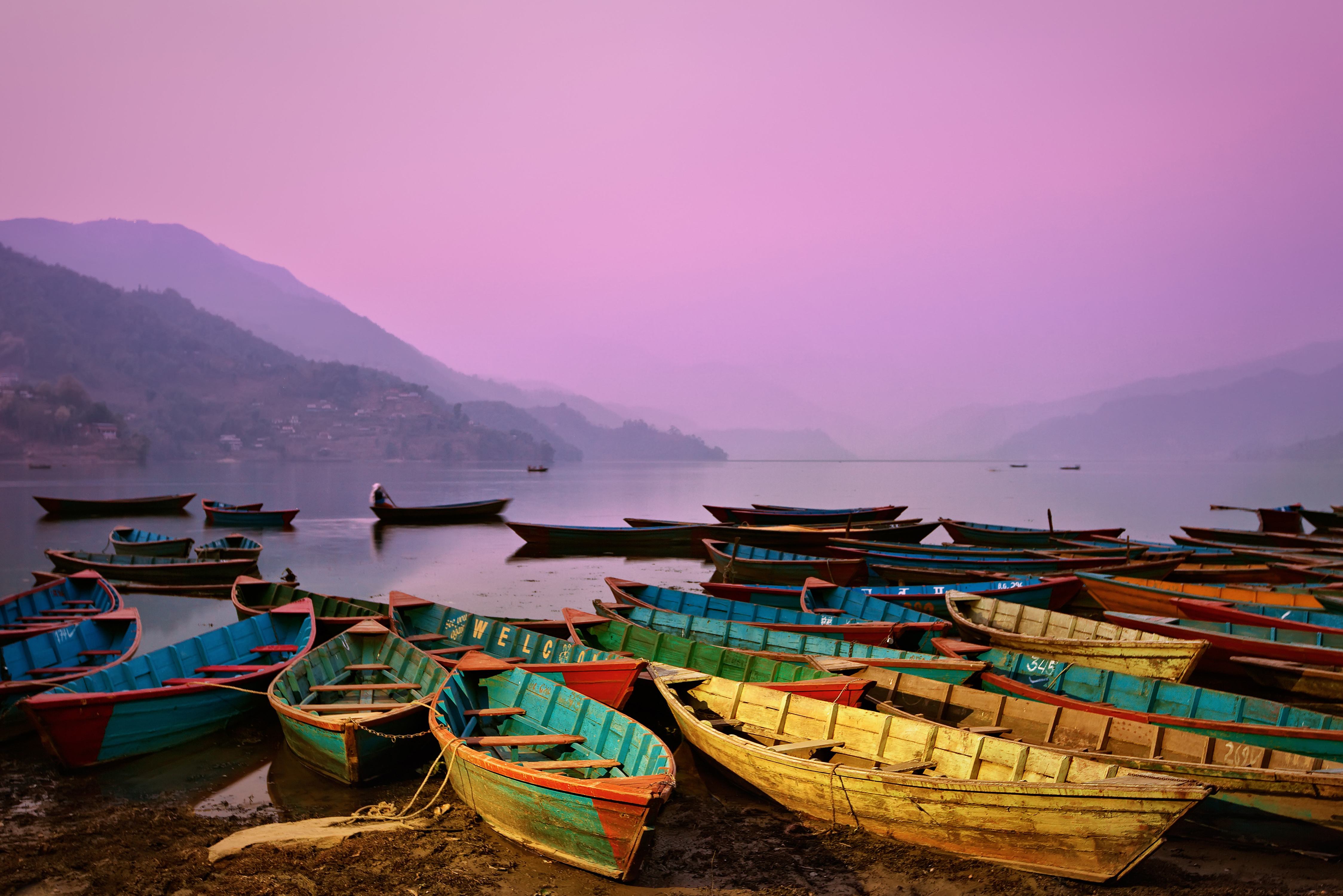 Phewa Lake in Pokhara Nepal