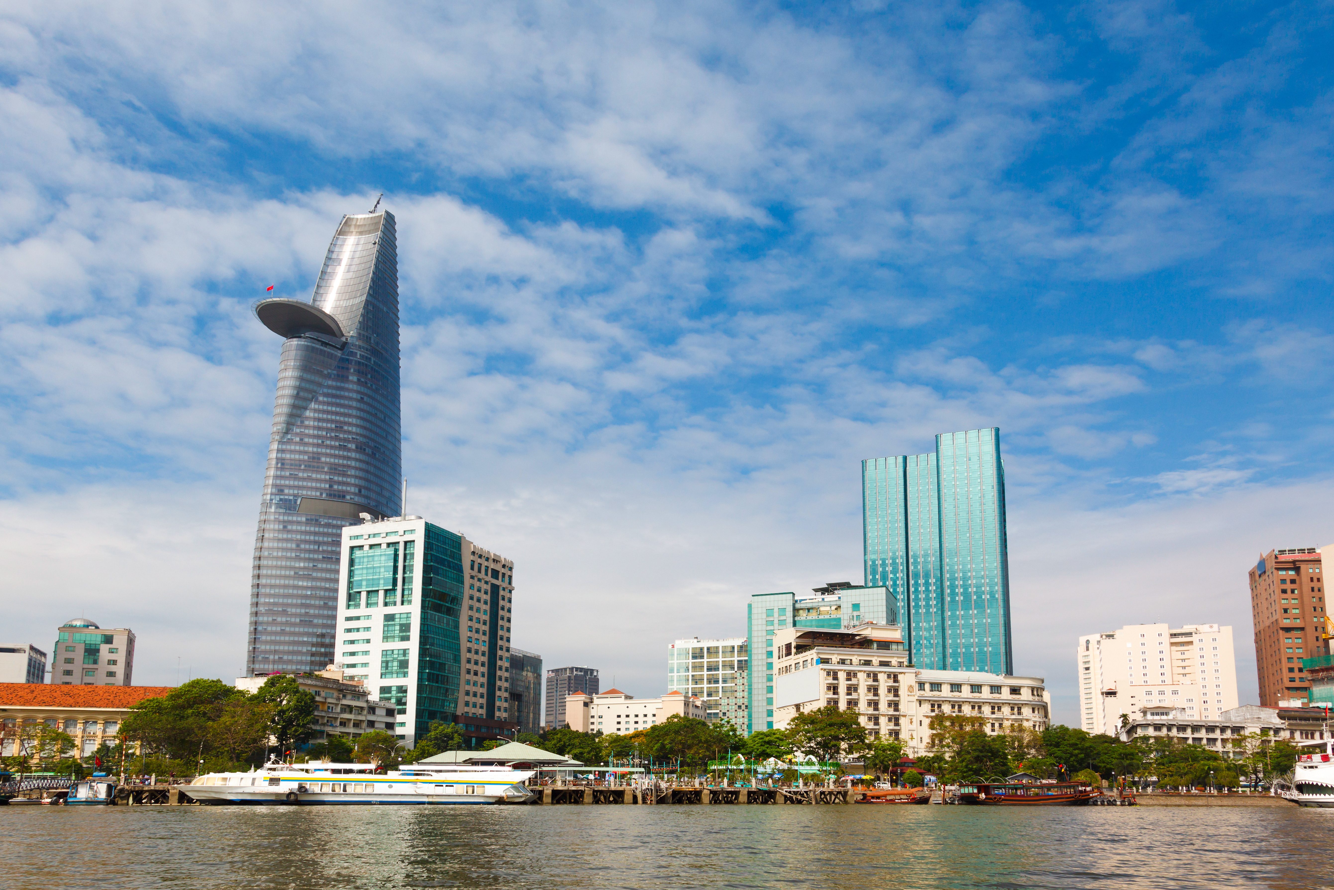 Skyline van Ho Chi Minh Stad in Vietnam