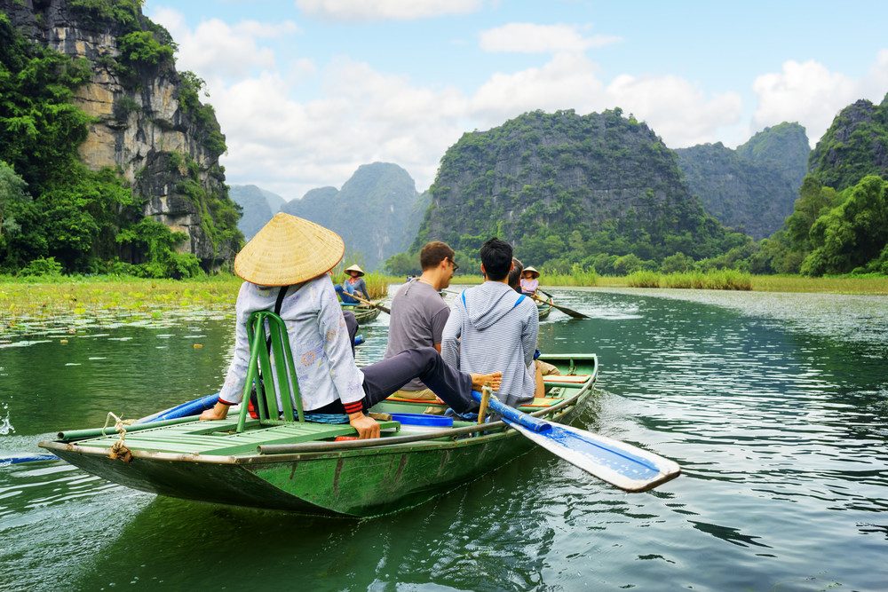 Varen in Tam Coc in Ninh Binh, Vietnam
