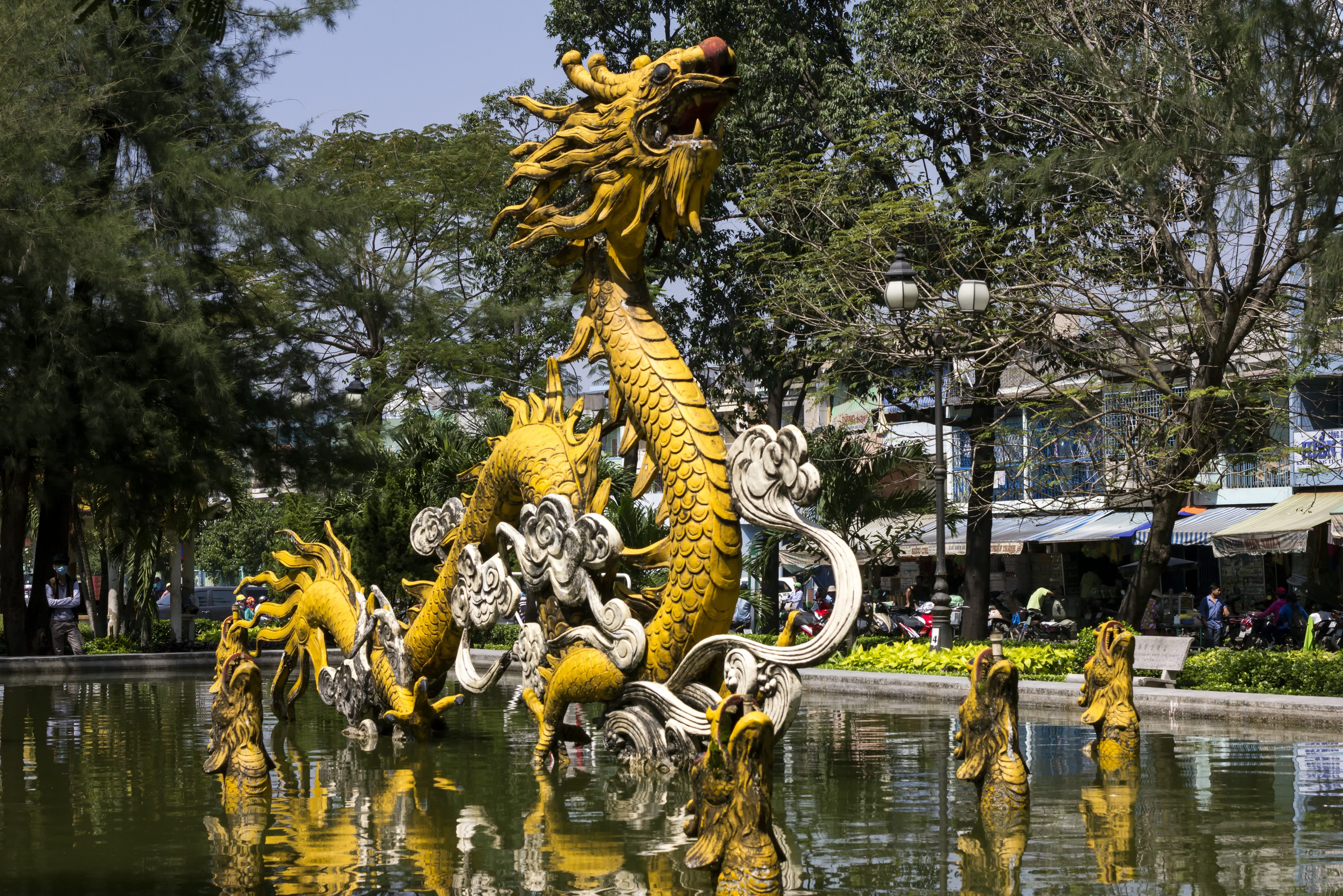 De wijk Cholon, Chinatown van Ho Chi Minh Stad in Vietnam