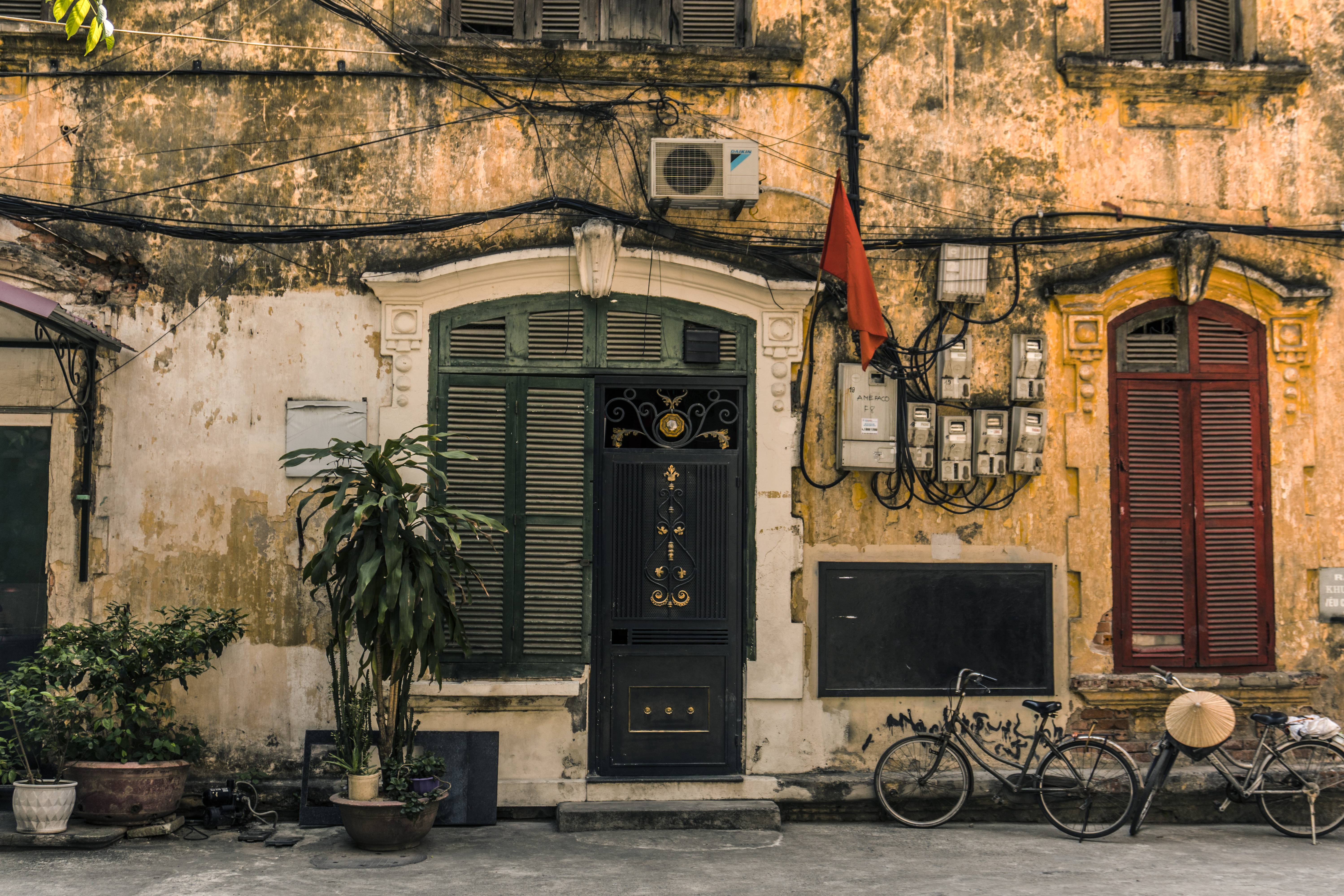 Oude traditionele woning in Hanoi, Vietnam