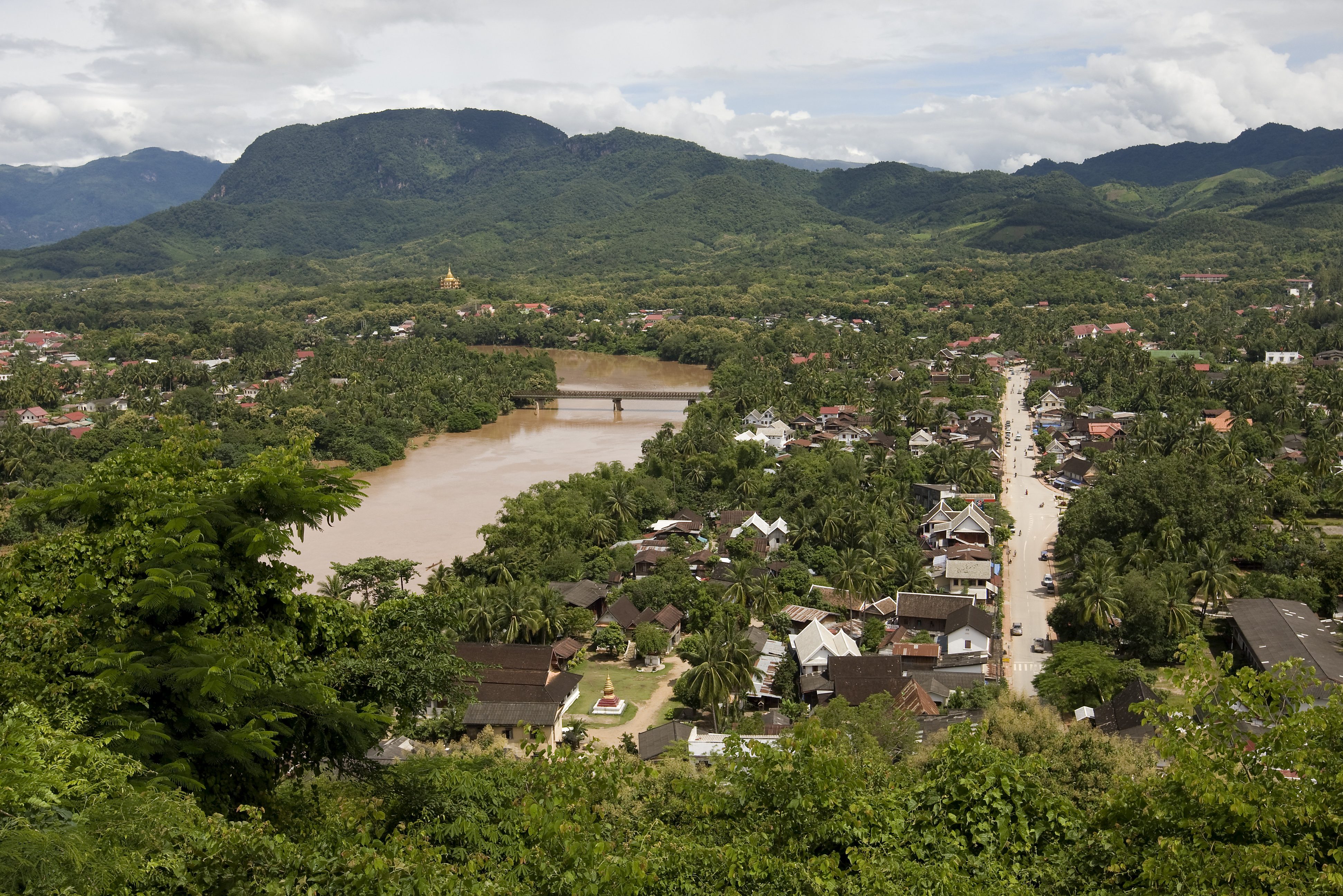 Uitzicht over Luang Prabang in Laos