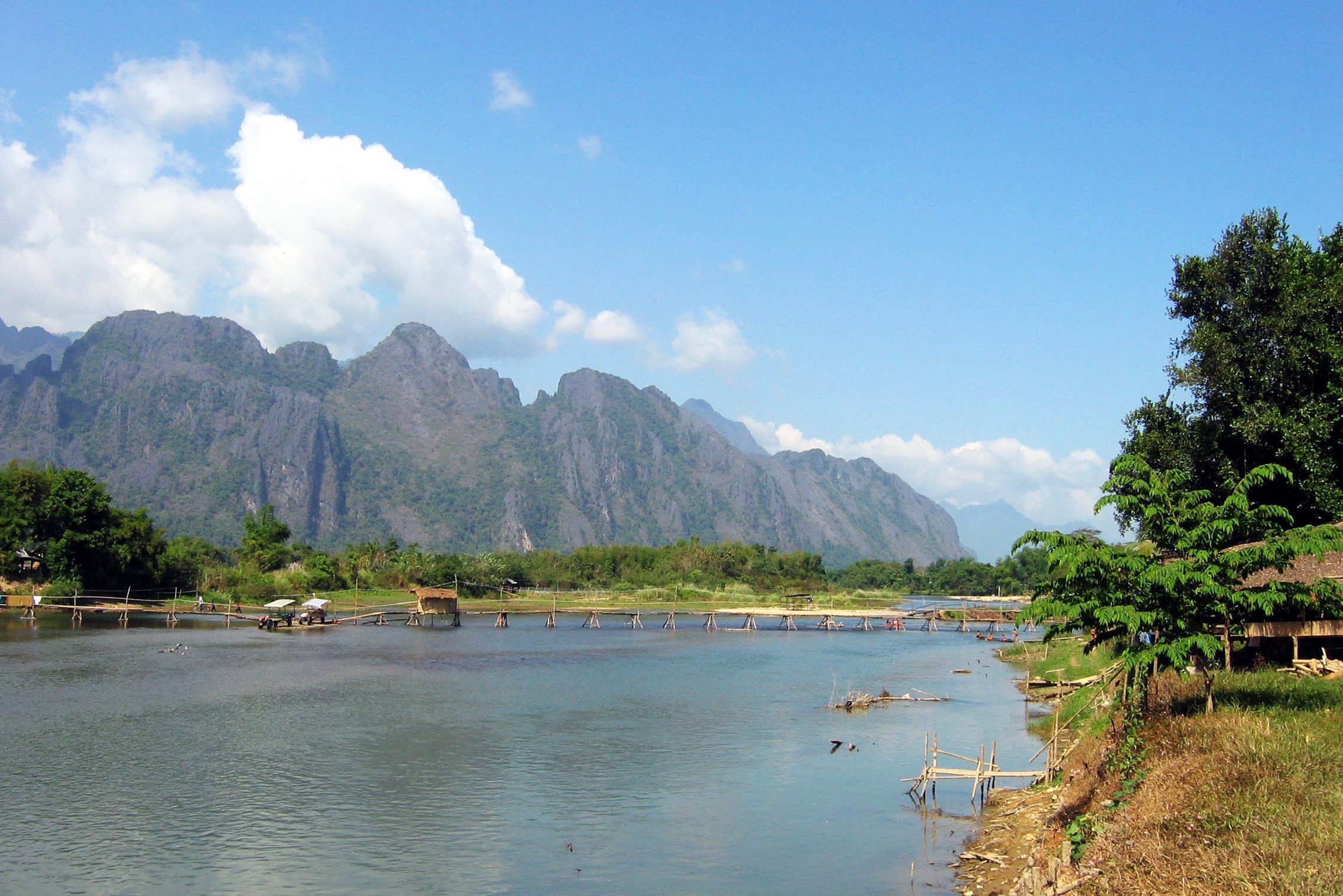 Prachtige omgeving van Vang Vieng in Laos
