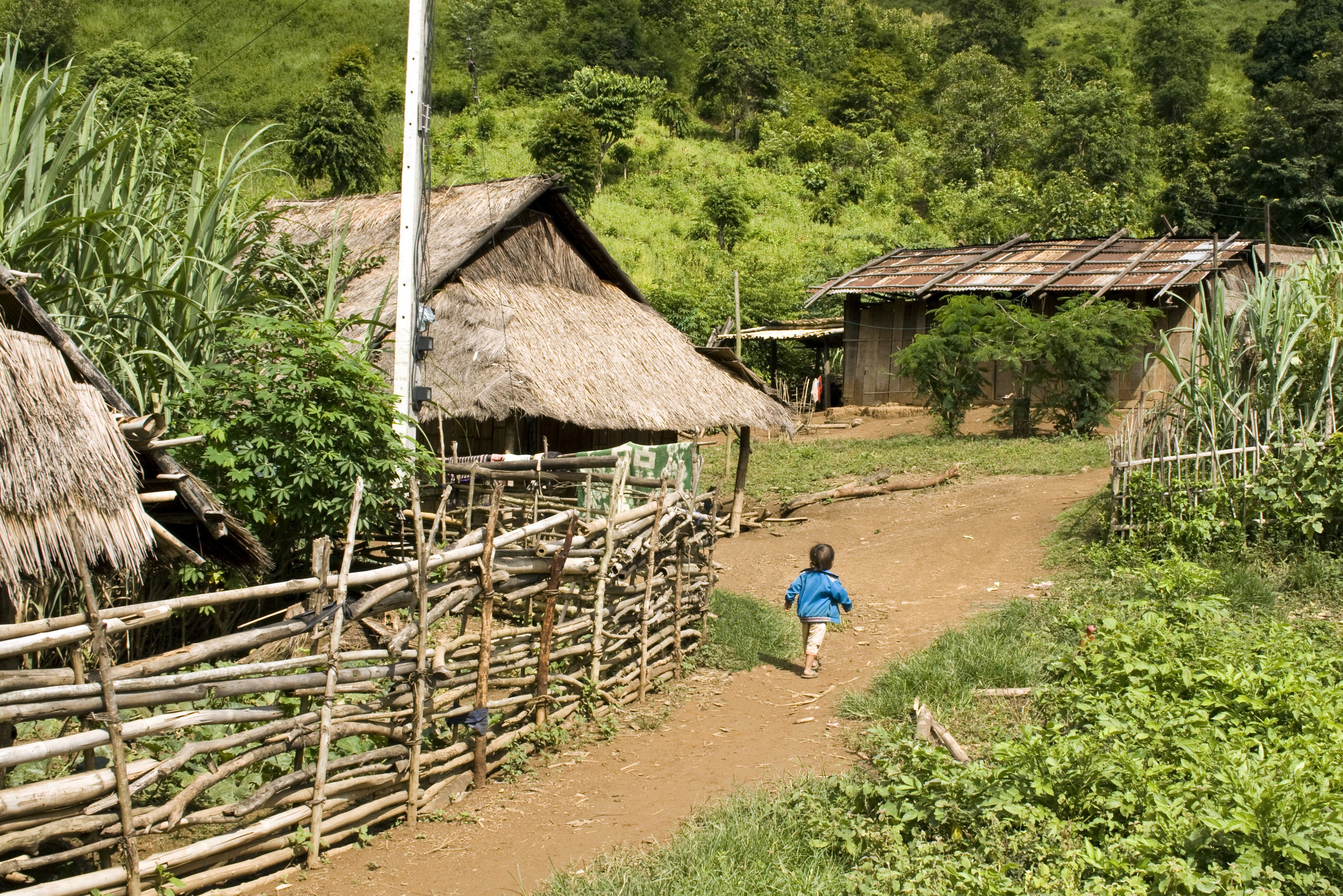 Lokaal dorpje in het noorden van Laos