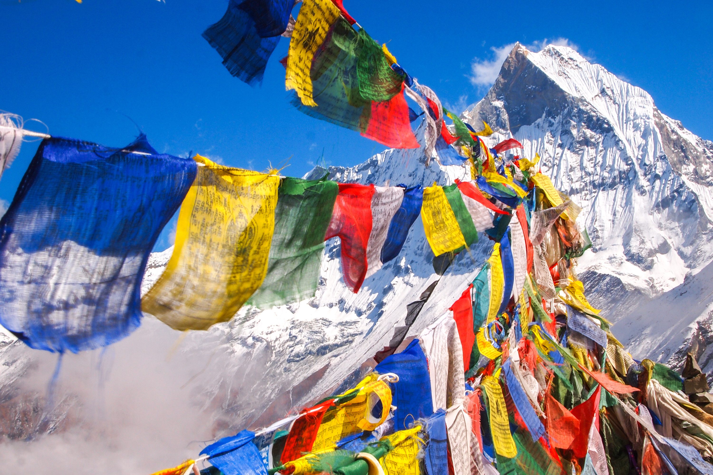 Gebedsvlaggen in Tibet