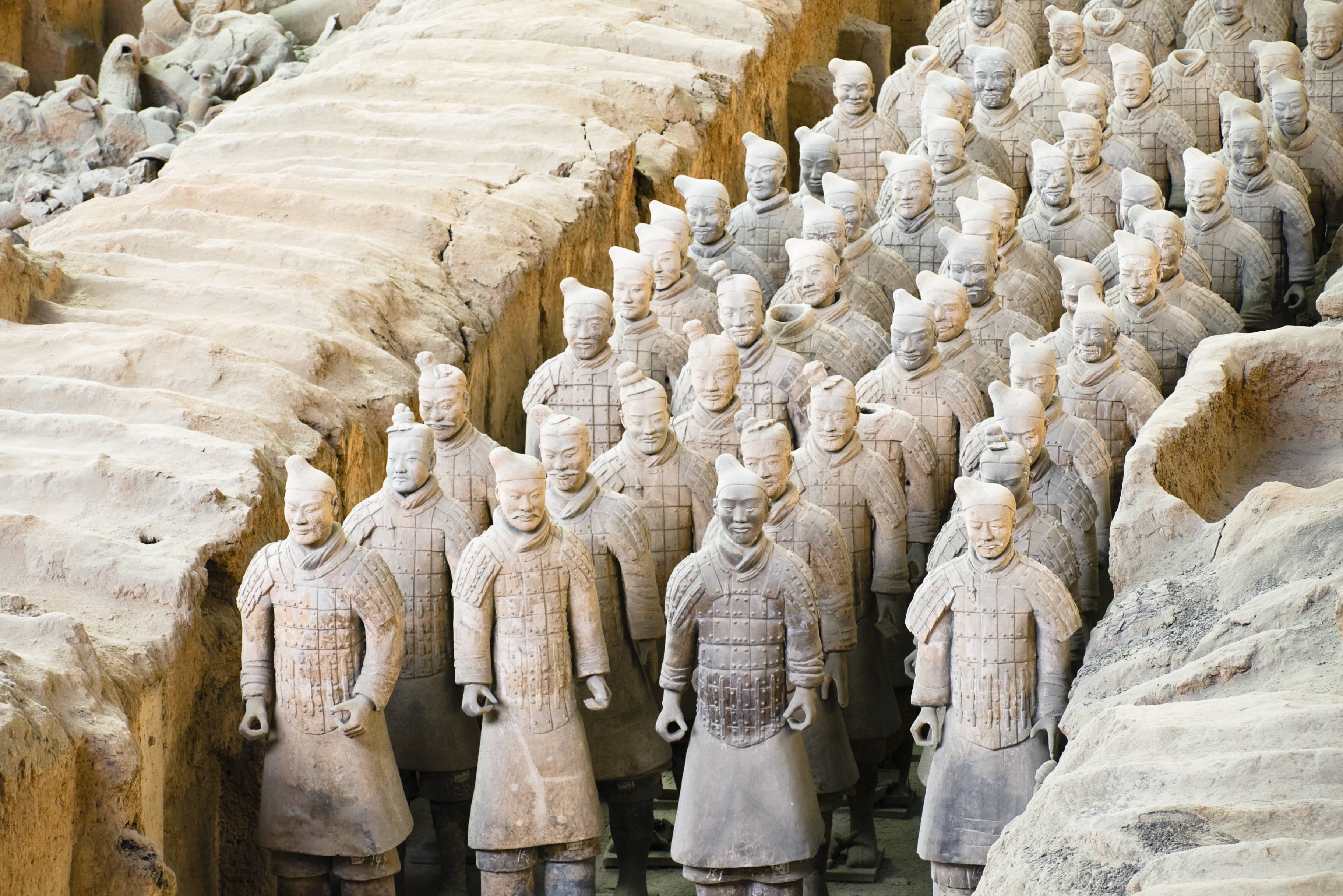 Het Terracotta leger in Xian in China