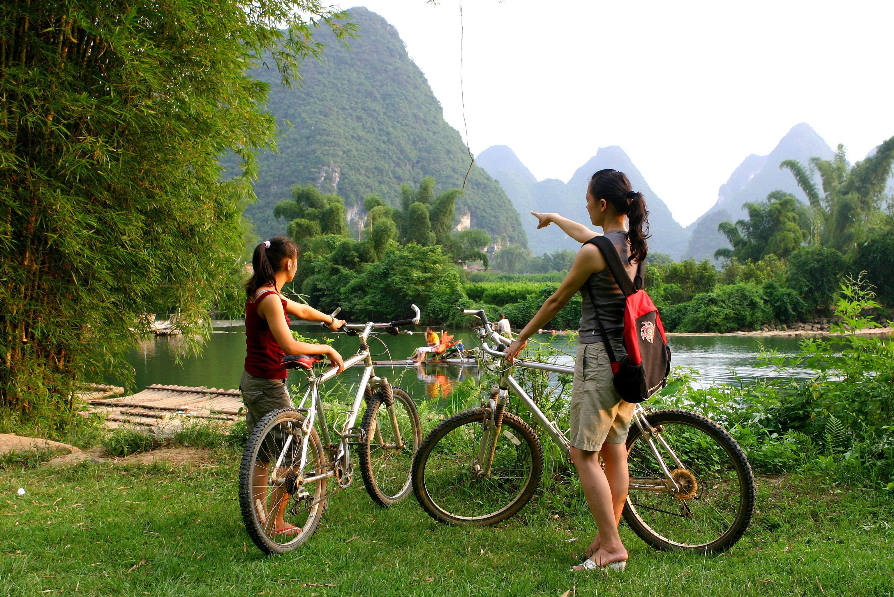 Fietsen in Yangshuo in China