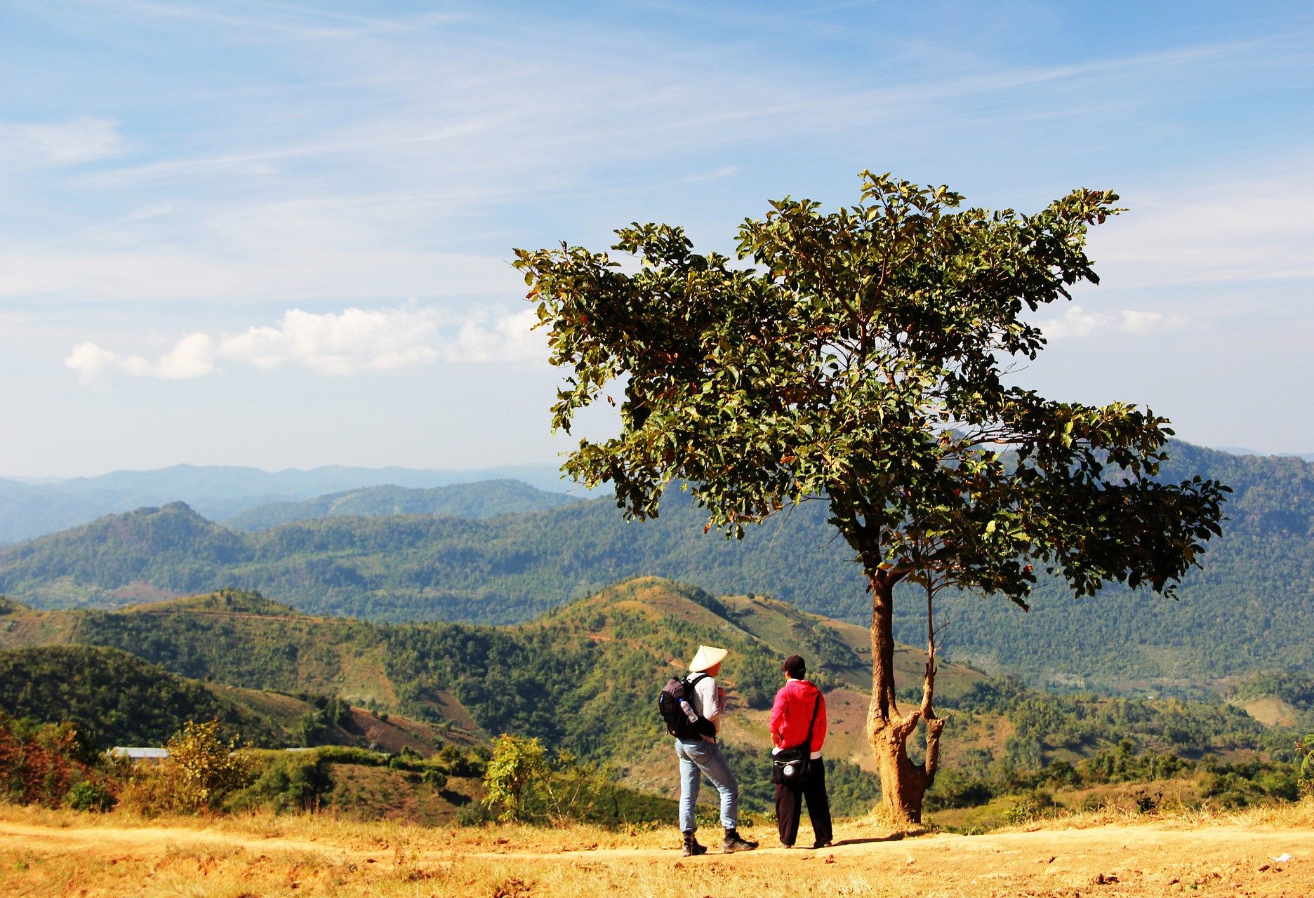 Trekking door de bergen in Kalaw
