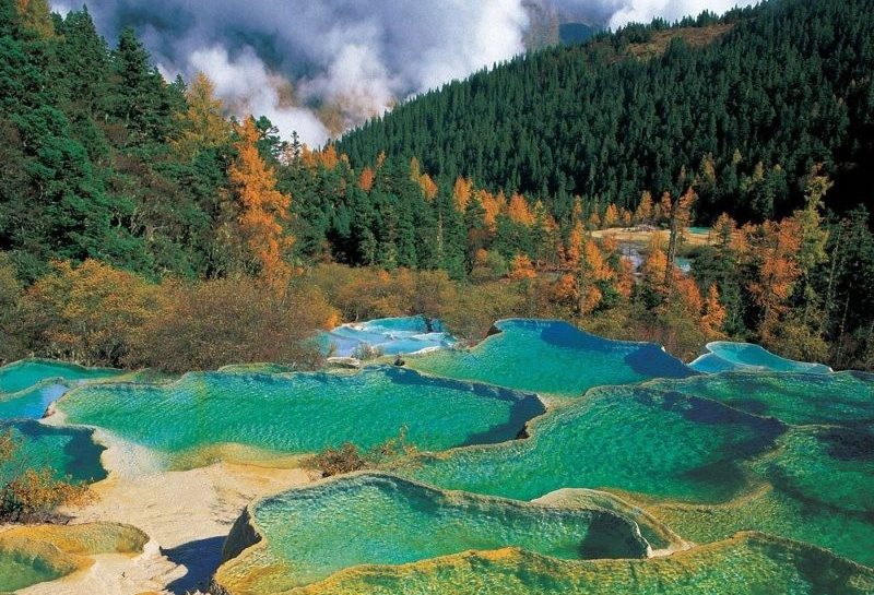 Jiuzhaigou valley in Sichuan in China
