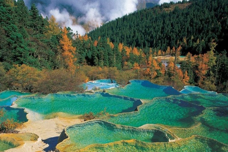 Jiuzhaigou valley in Sichuan in China