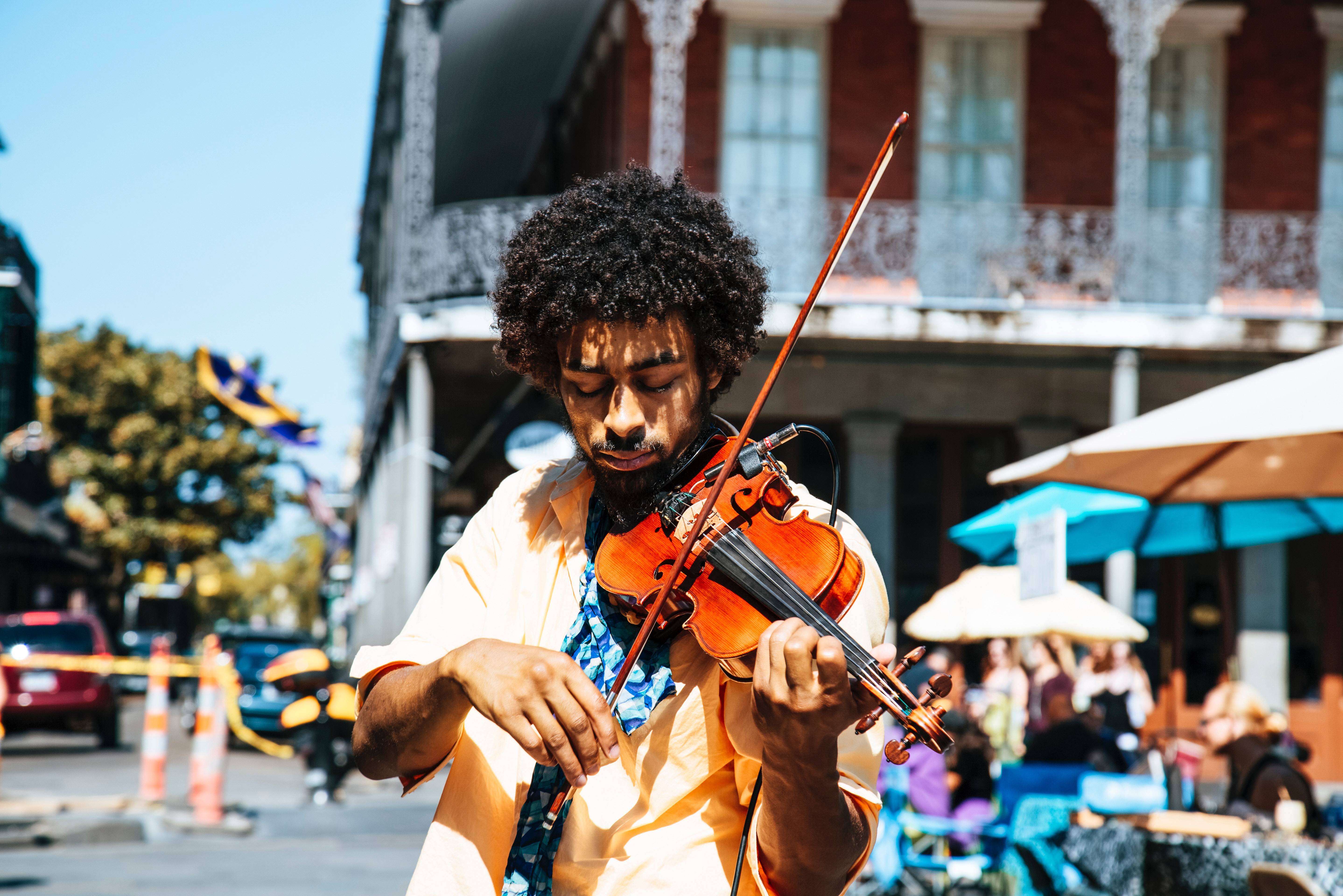 Straatmuzikant in New Orleans