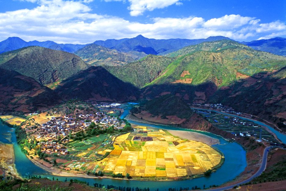 Dali in Yunnan vanuit de lucht