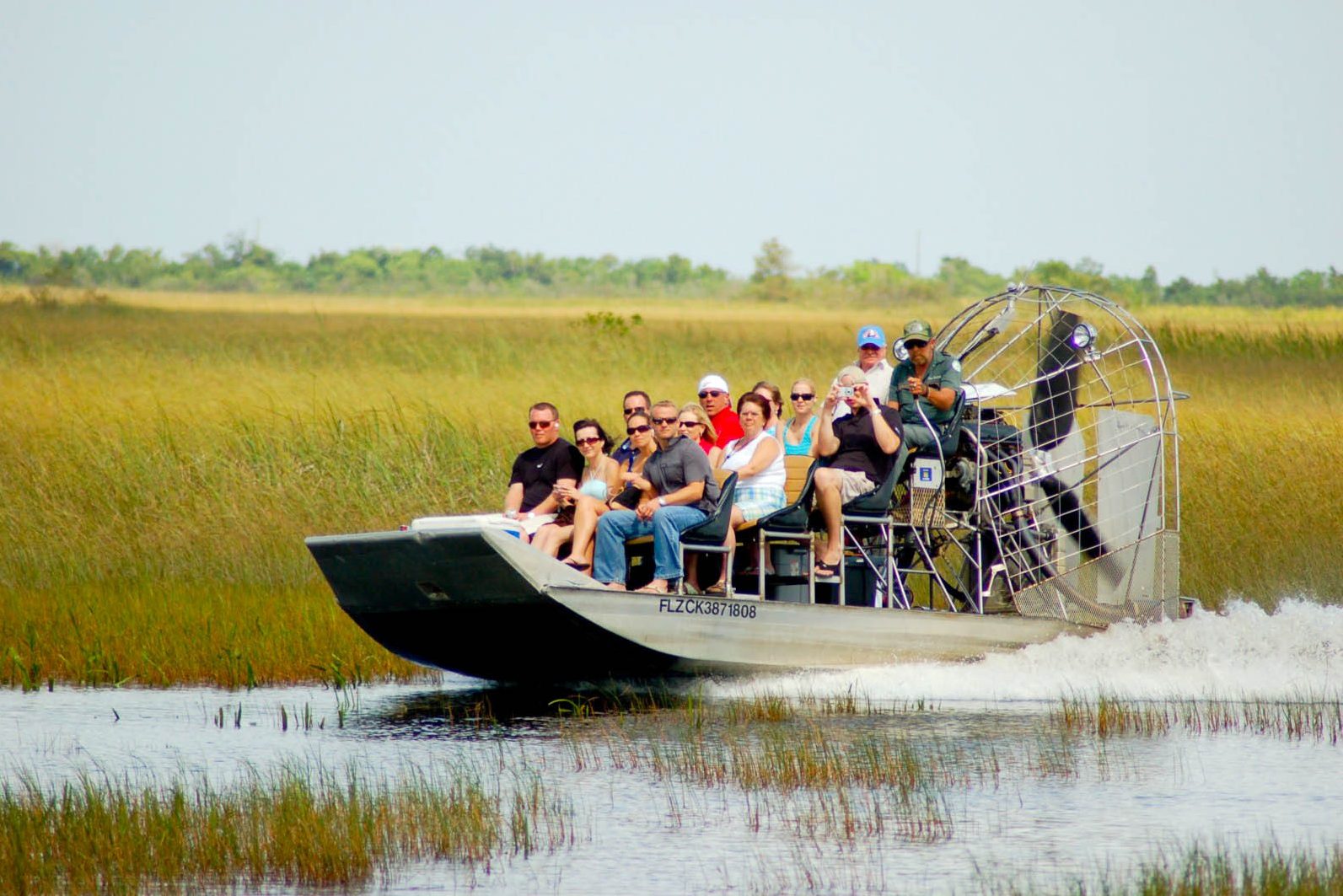 Airboat in de Everglades in Florida