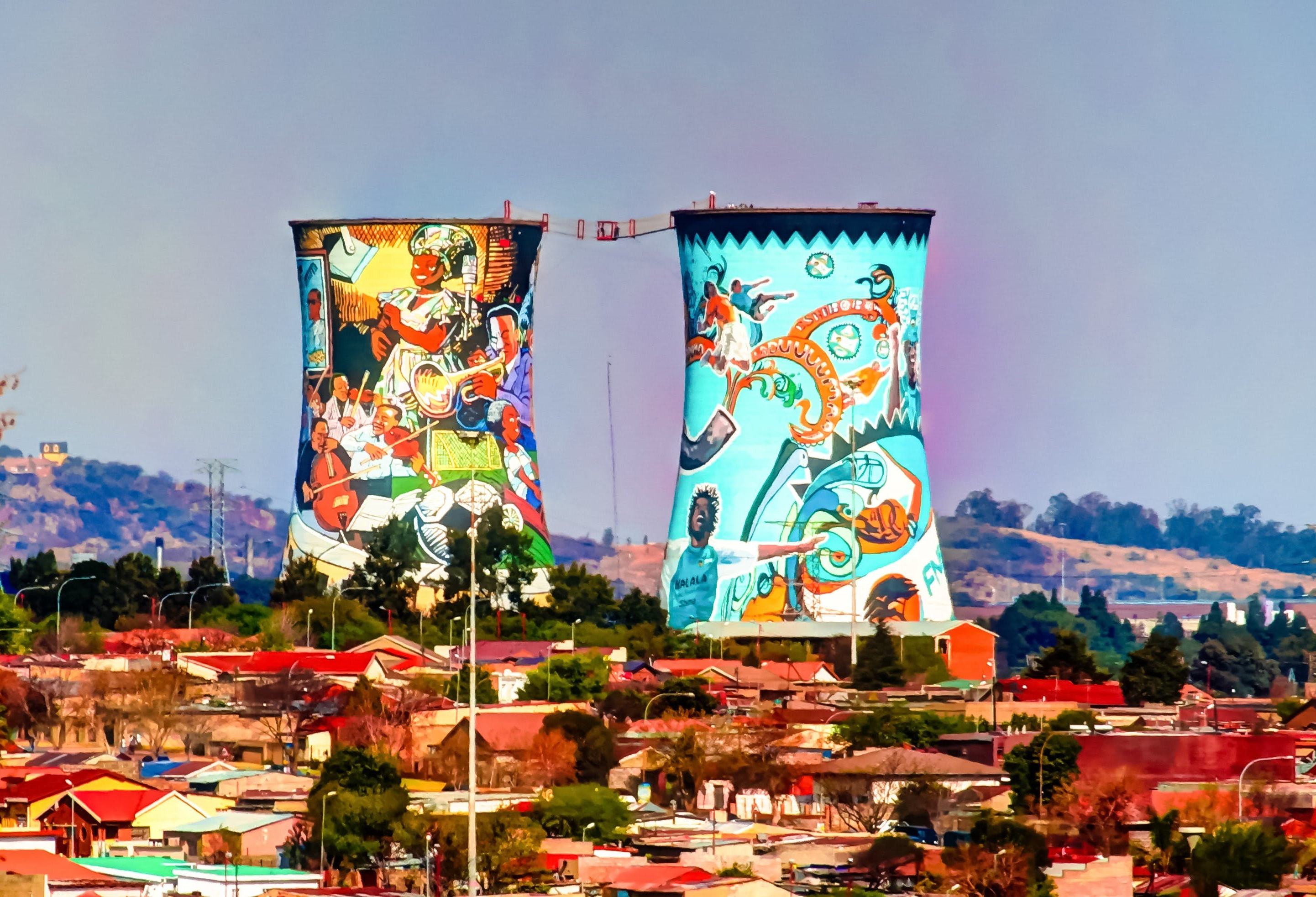 Township Soweto bij Johannesburg in Zuid-Afrika