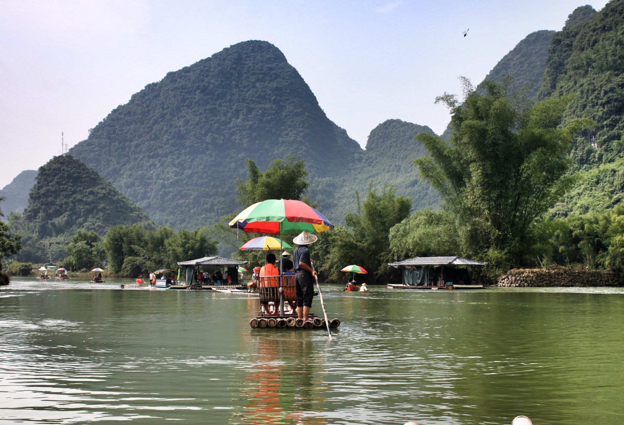 china yangshuo bamboe raften