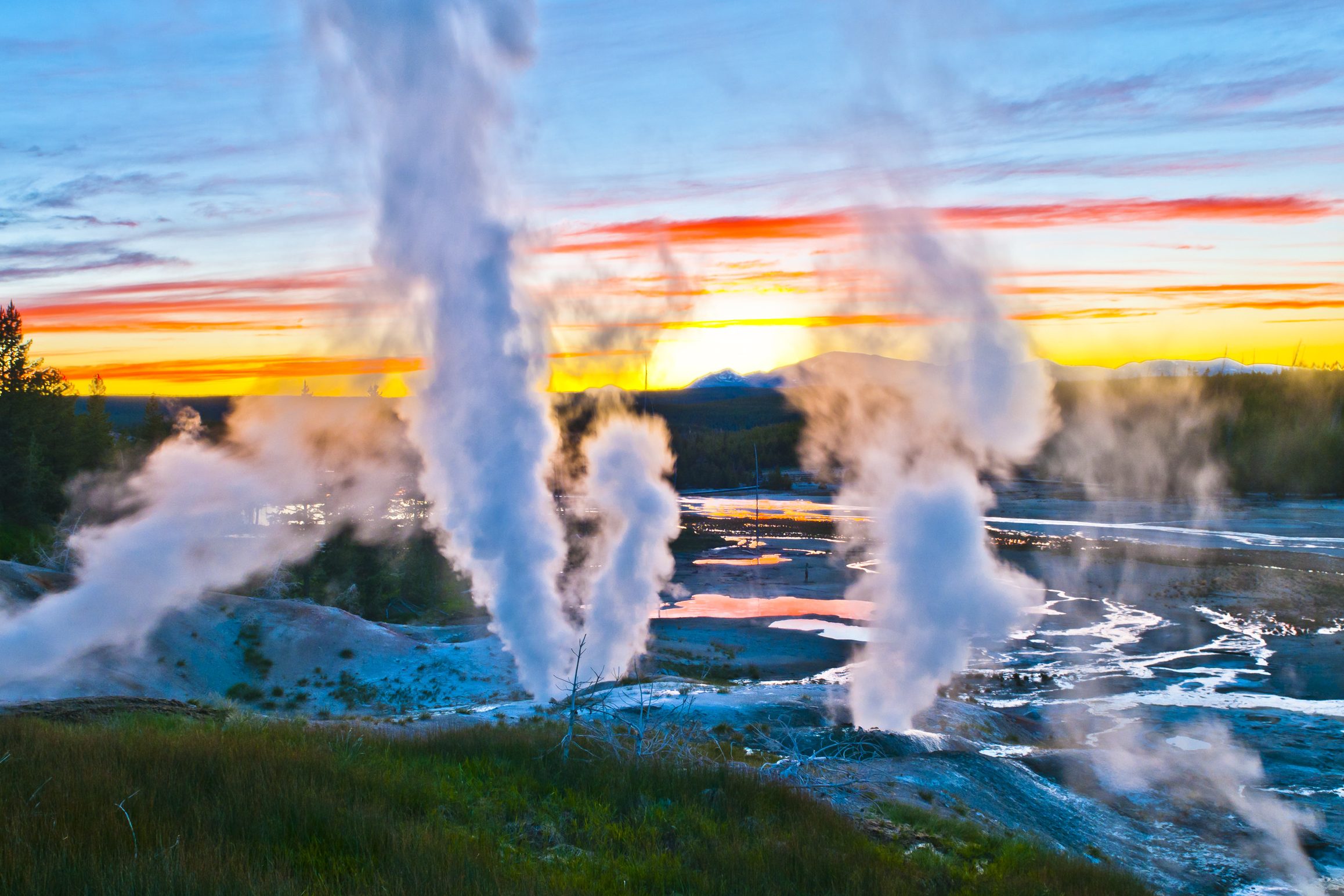 Geysers in Yellowstone in Amerika