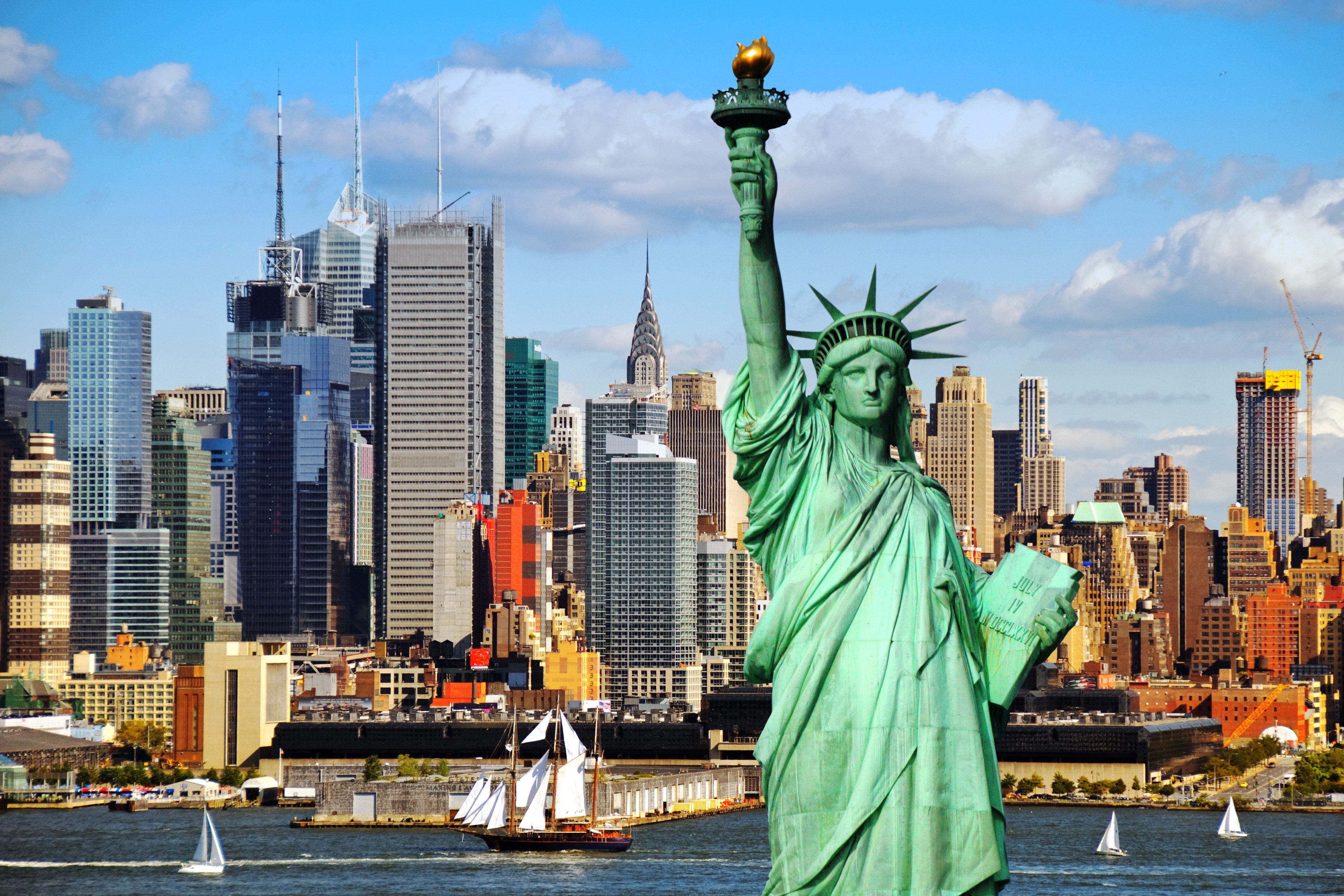 New York en het Vrijheidsbeeld in Amerika