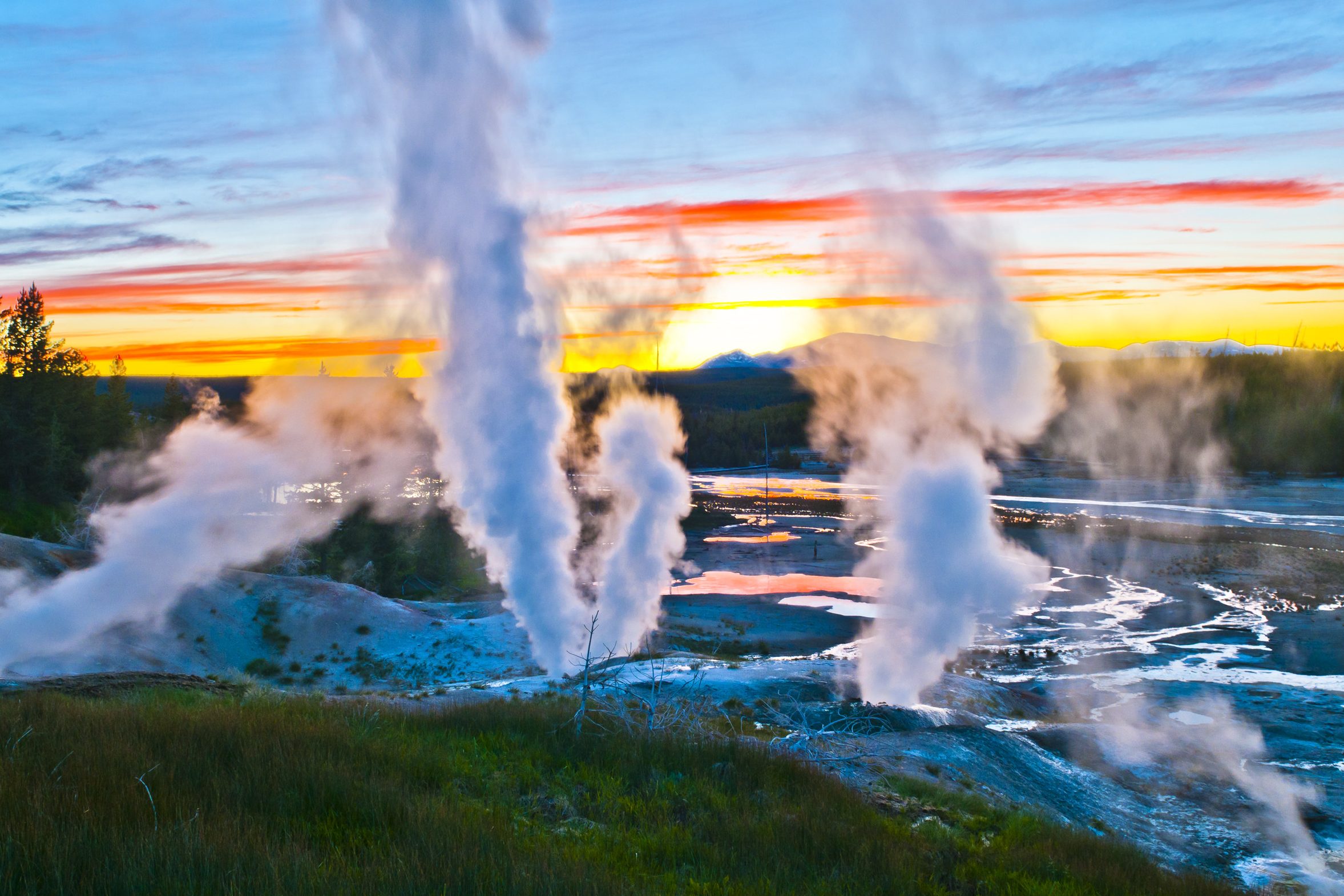 Geysers in Yellowstone Amerika