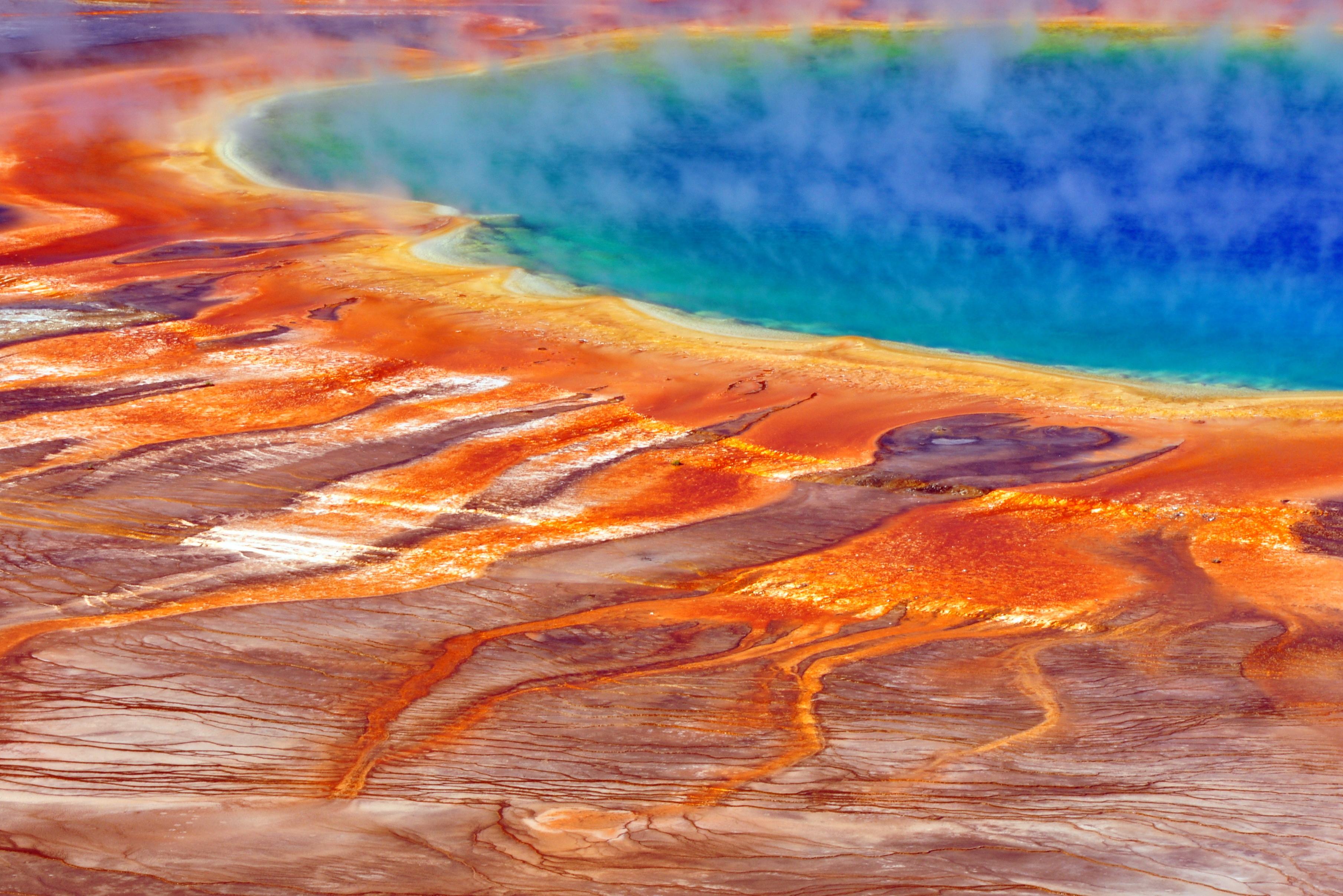 Zwavel meer in Yellowstone in Amerika