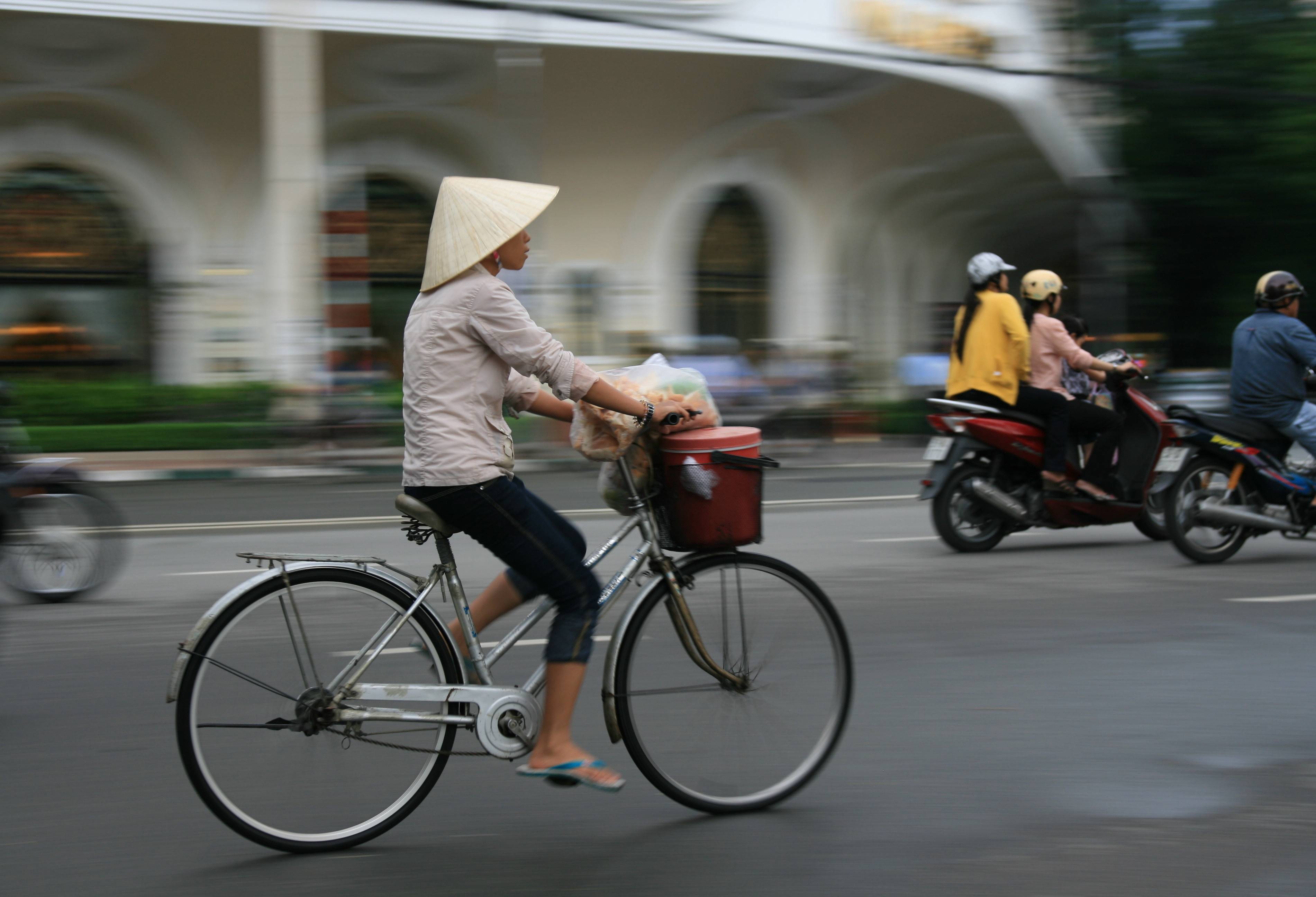 Straatbeeld in Hanoi, Vietnam