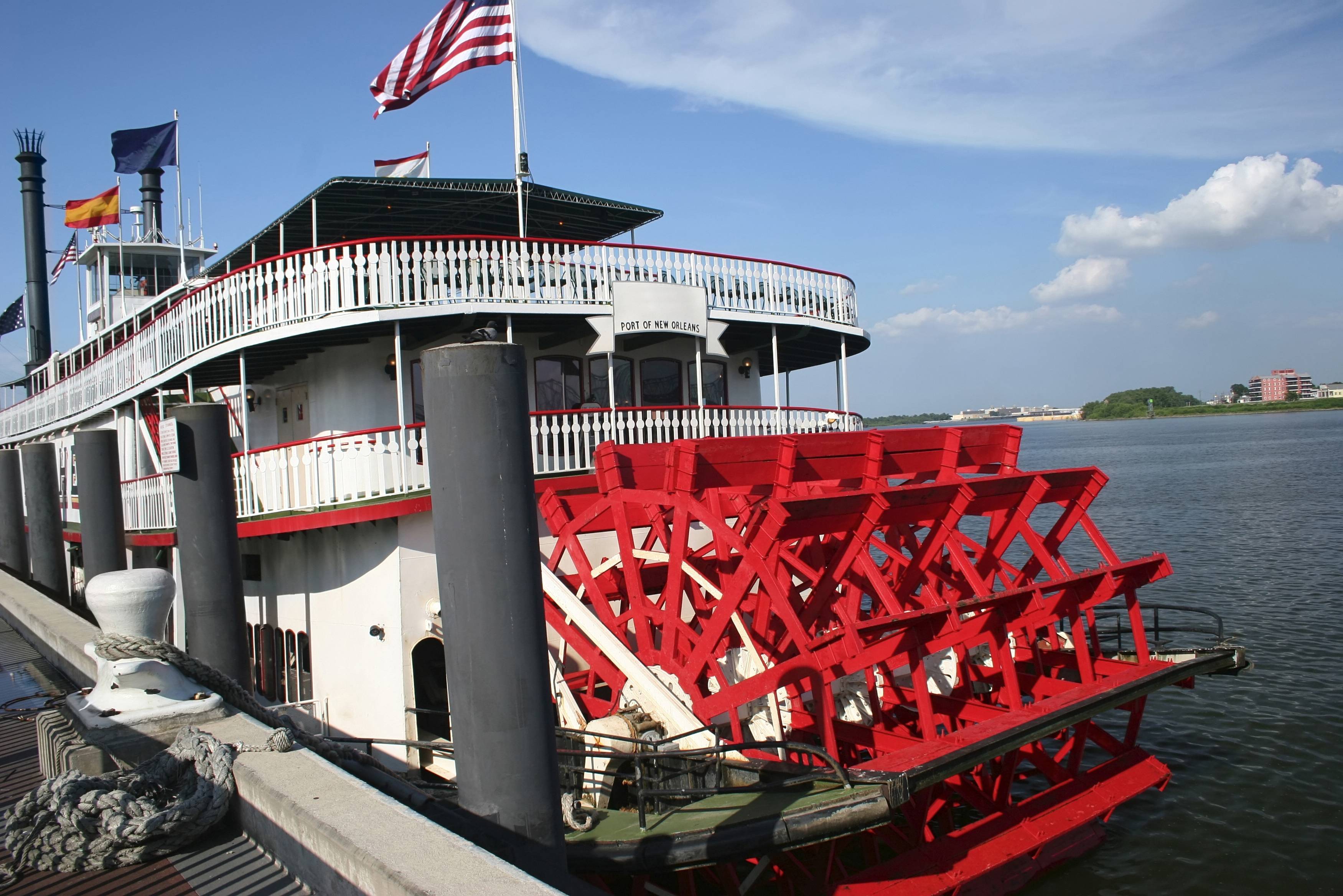 Paddle Steamer bij New Orleans in Amerika