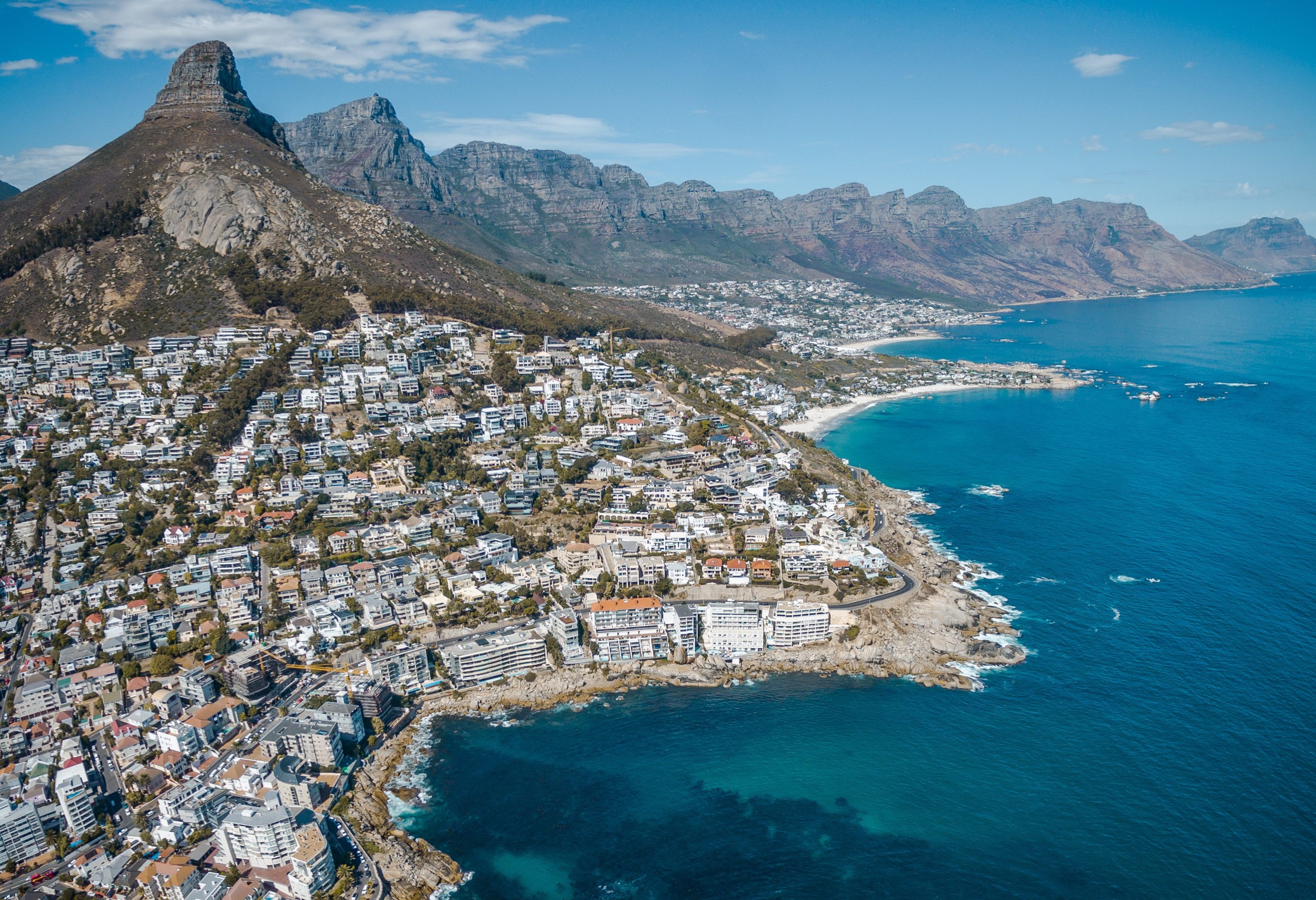 De kust van Kaapstad in Zuid-Afrika