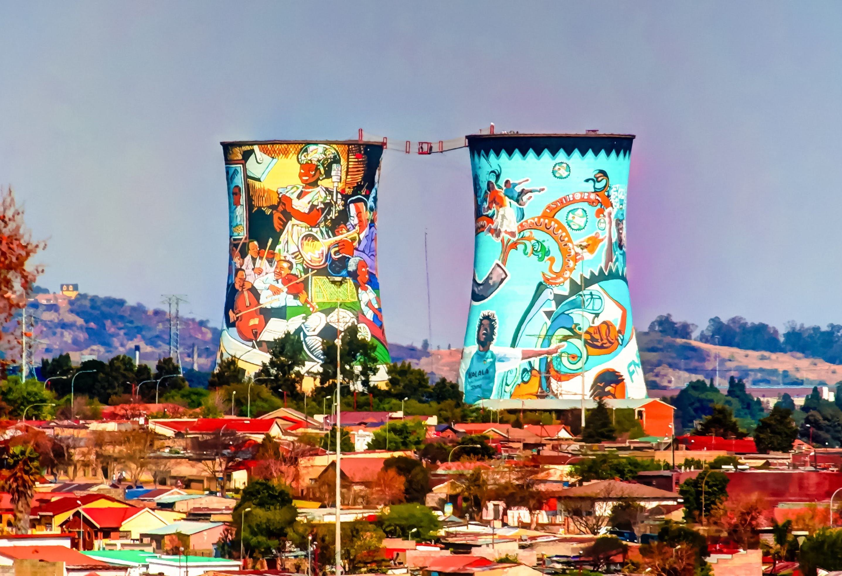 Township Soweto in Zuid-Afrika