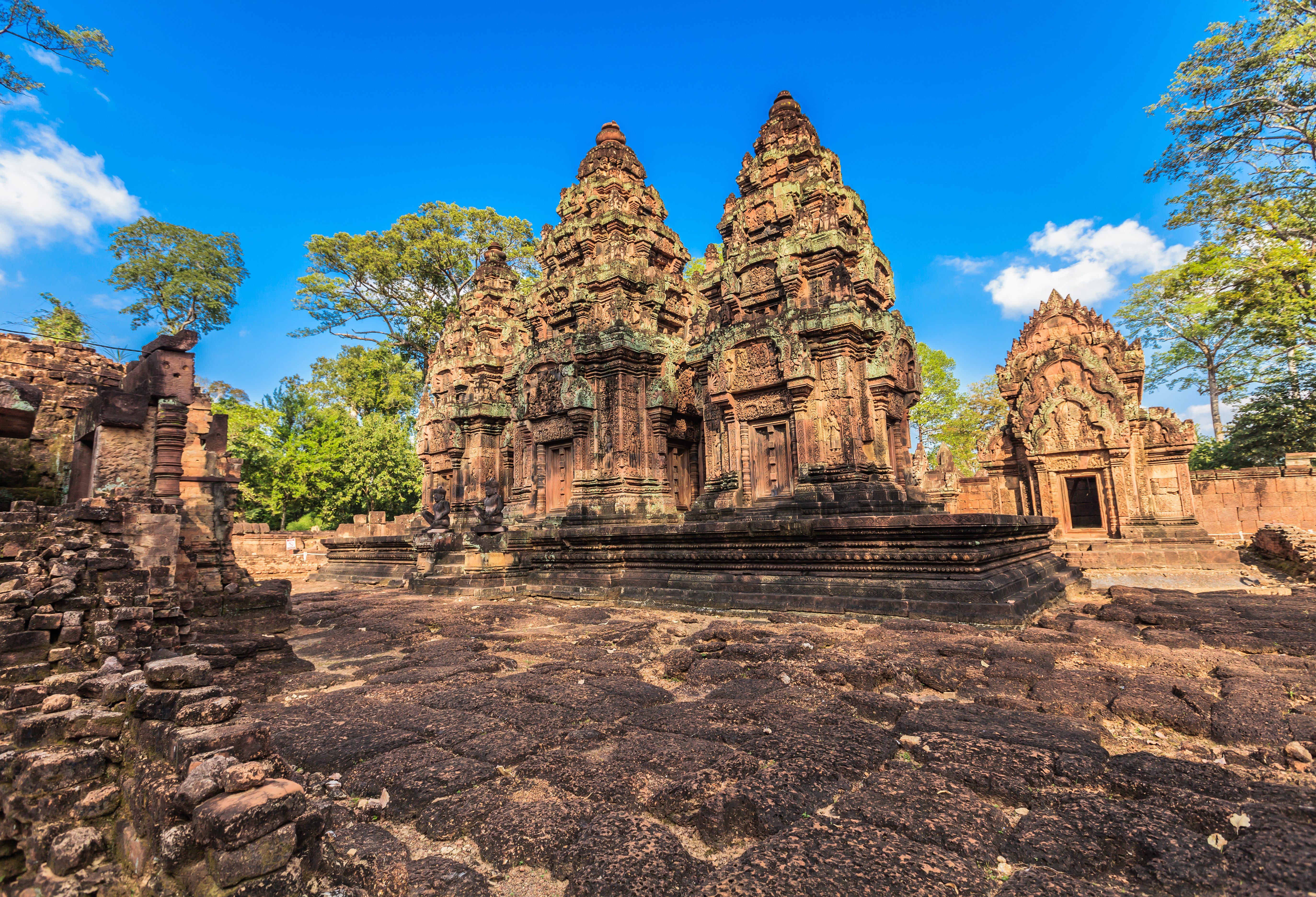 Banteay Srei in het Angkor tempelcomplex in Cambodja