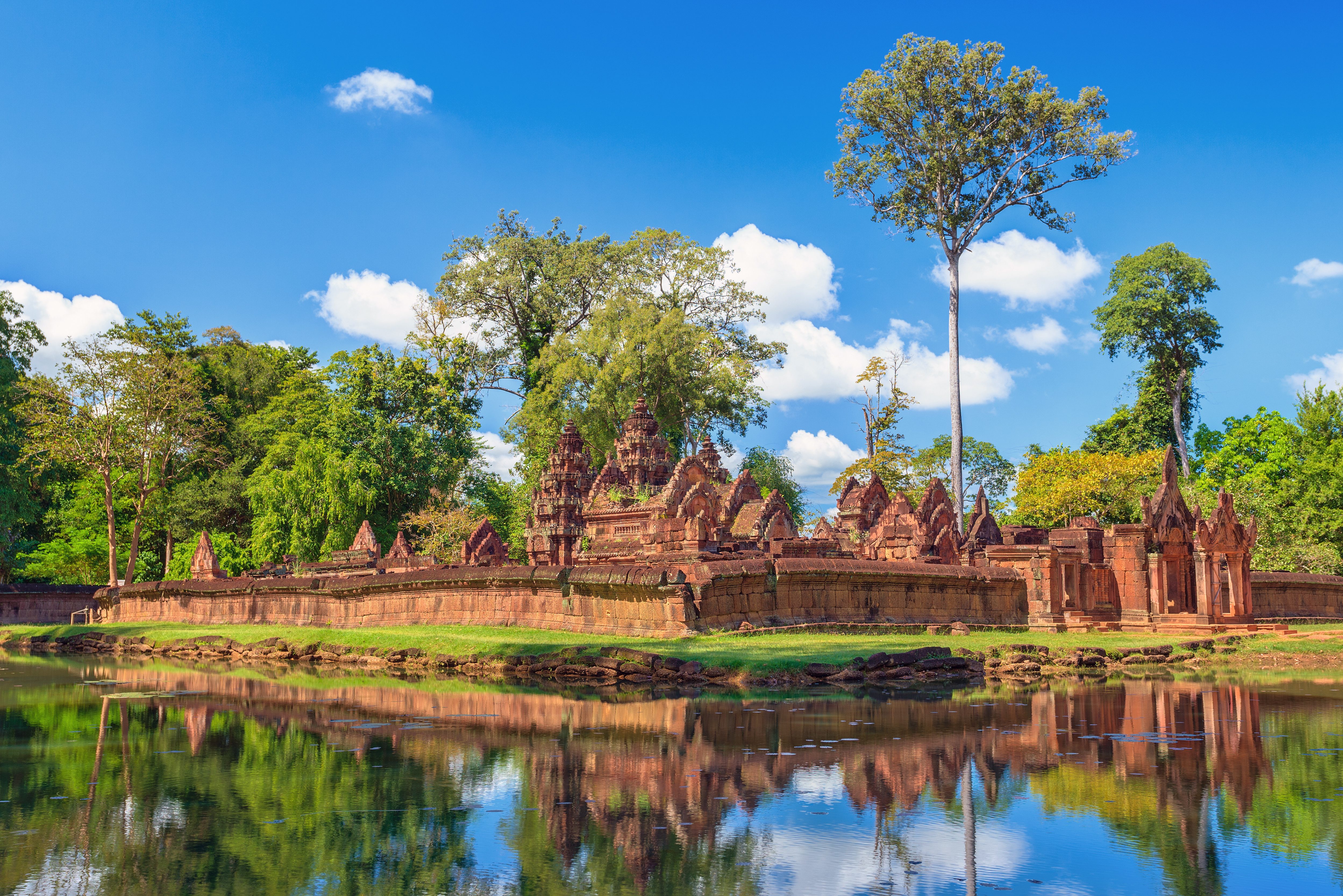 Banteay Srei in het Angkor tempelcomplex in Cambodja
