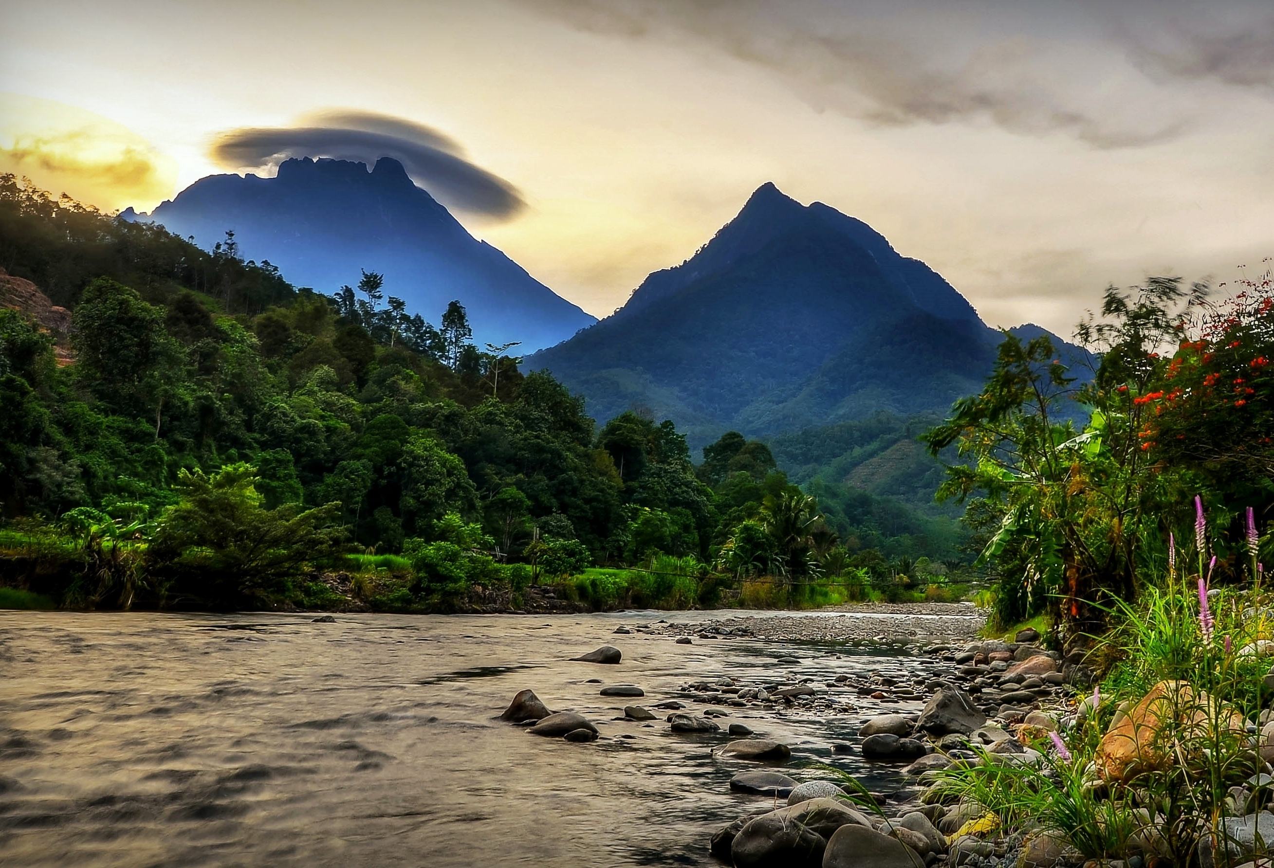 platteland vlakbij Kota Kinabalu Sabah Borneo